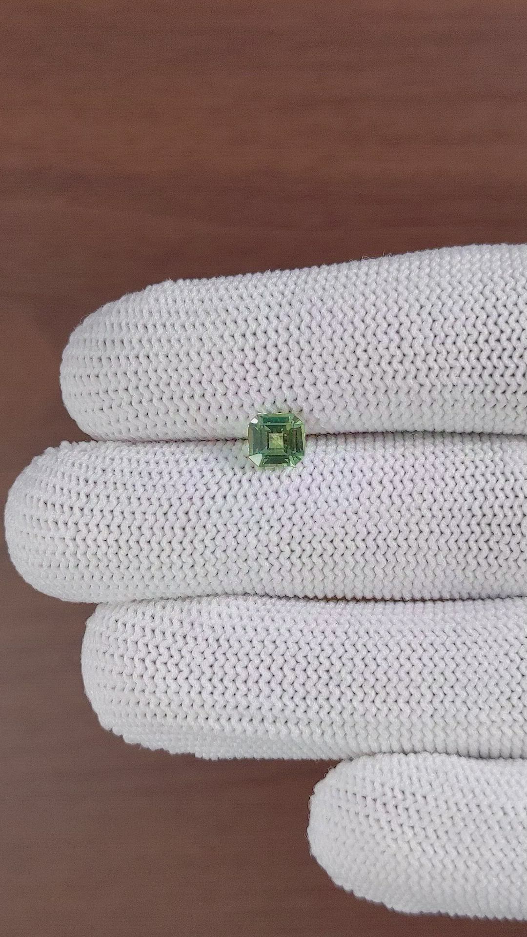 0.94 Ct. Green Sapphire from Madagascar Size Video