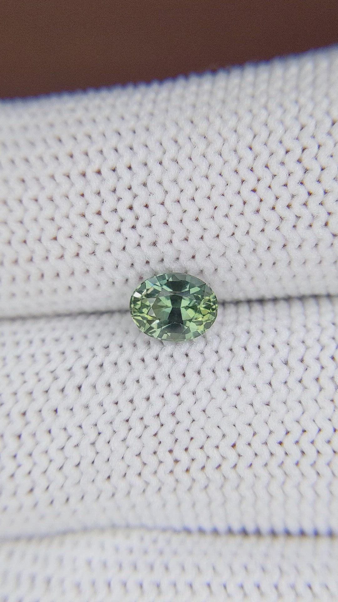 1.03 Ct. Bluish Green Sapphire from Madagascar Size Video
