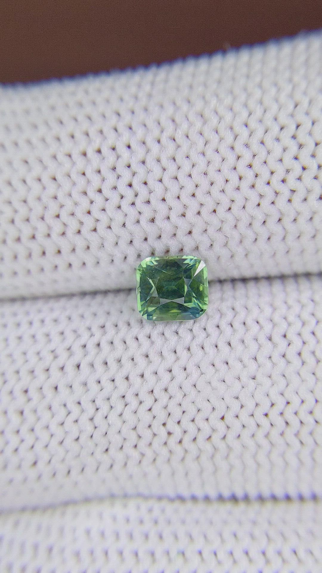 0.89 Ct. Bluish Green Sapphire from Madagascar Size Video