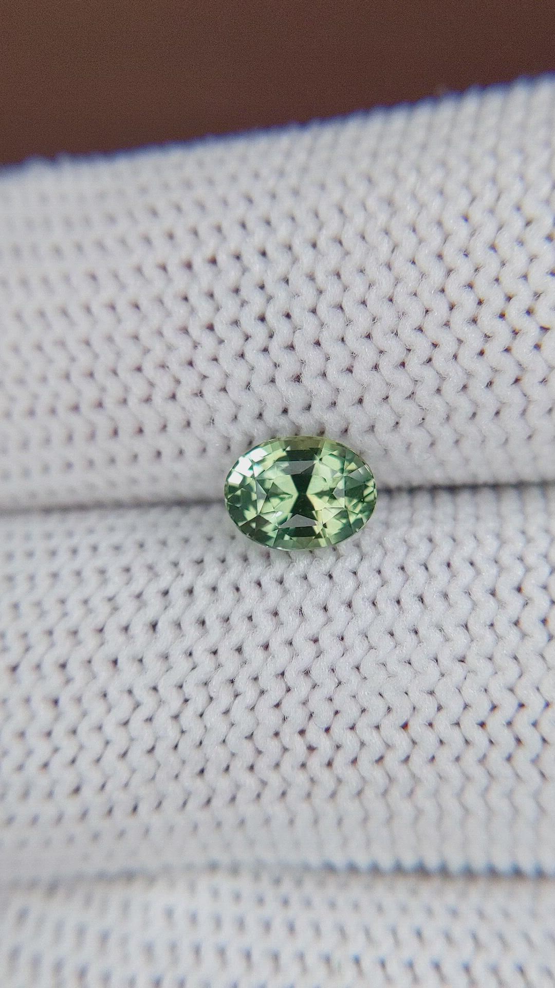 1.10 Ct. Bluish Green Sapphire from Madagascar Size Video