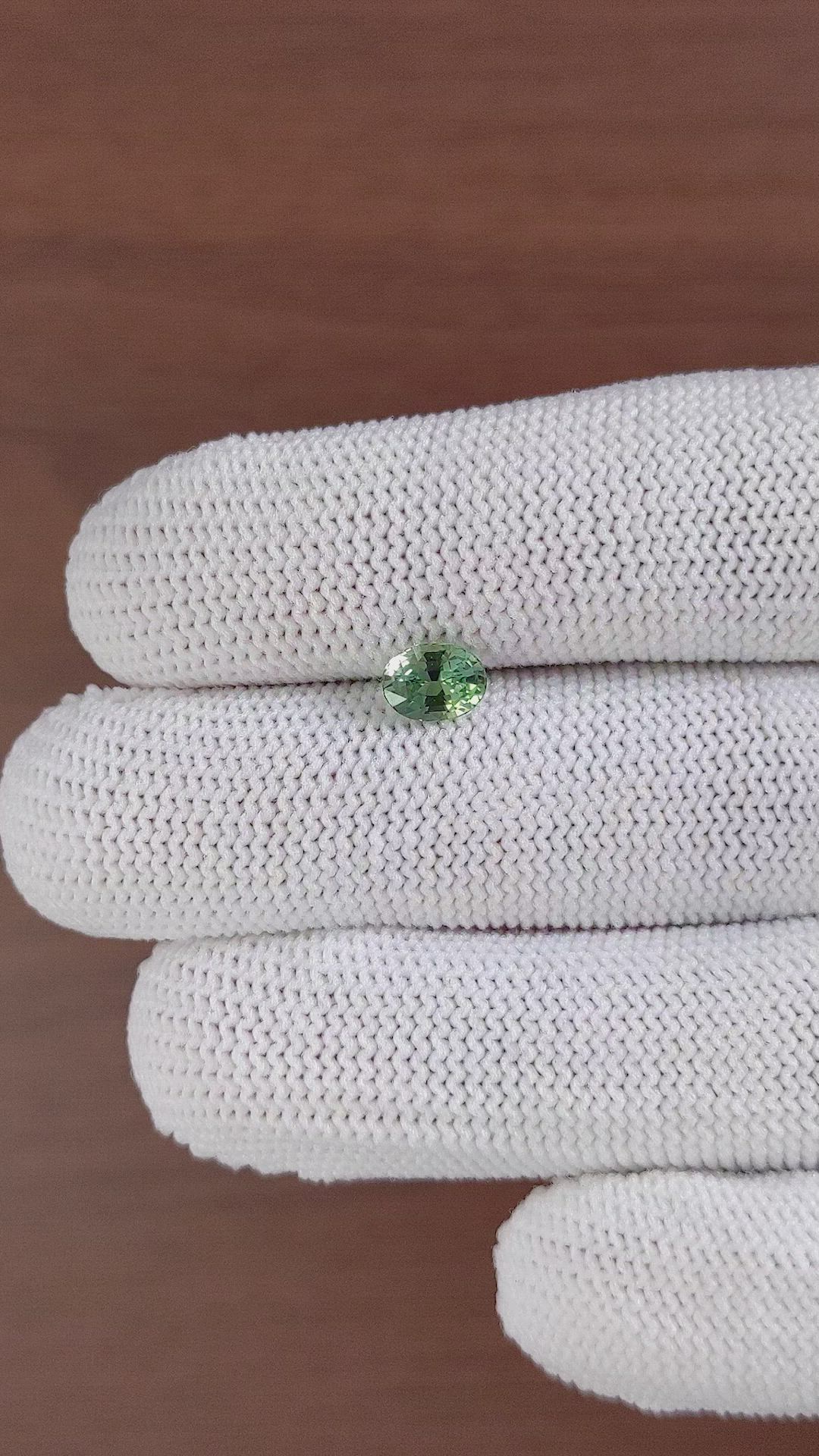 1.10 Ct. Bluish Green Sapphire from Madagascar Size Video