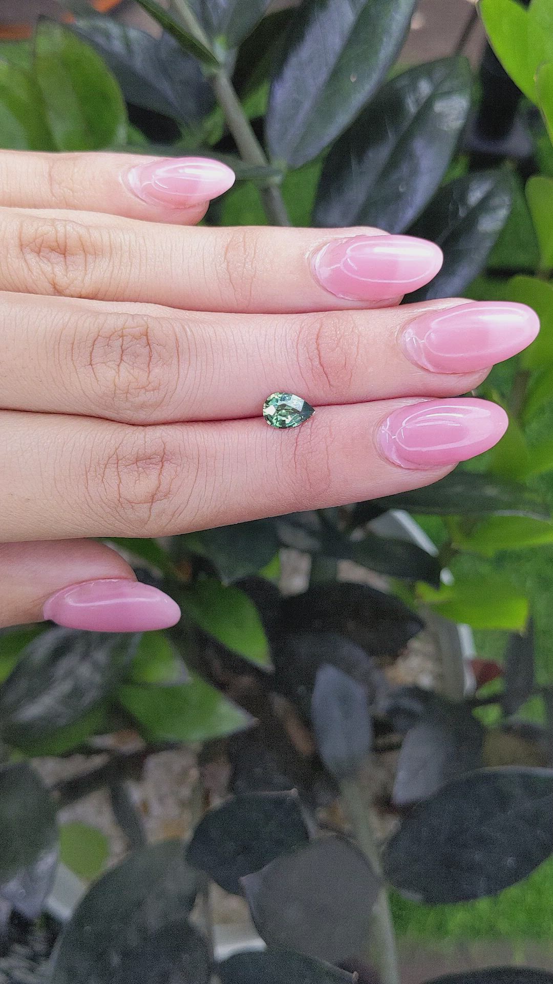 0.99 Ct. Green Sapphire from Madagascar Size Video