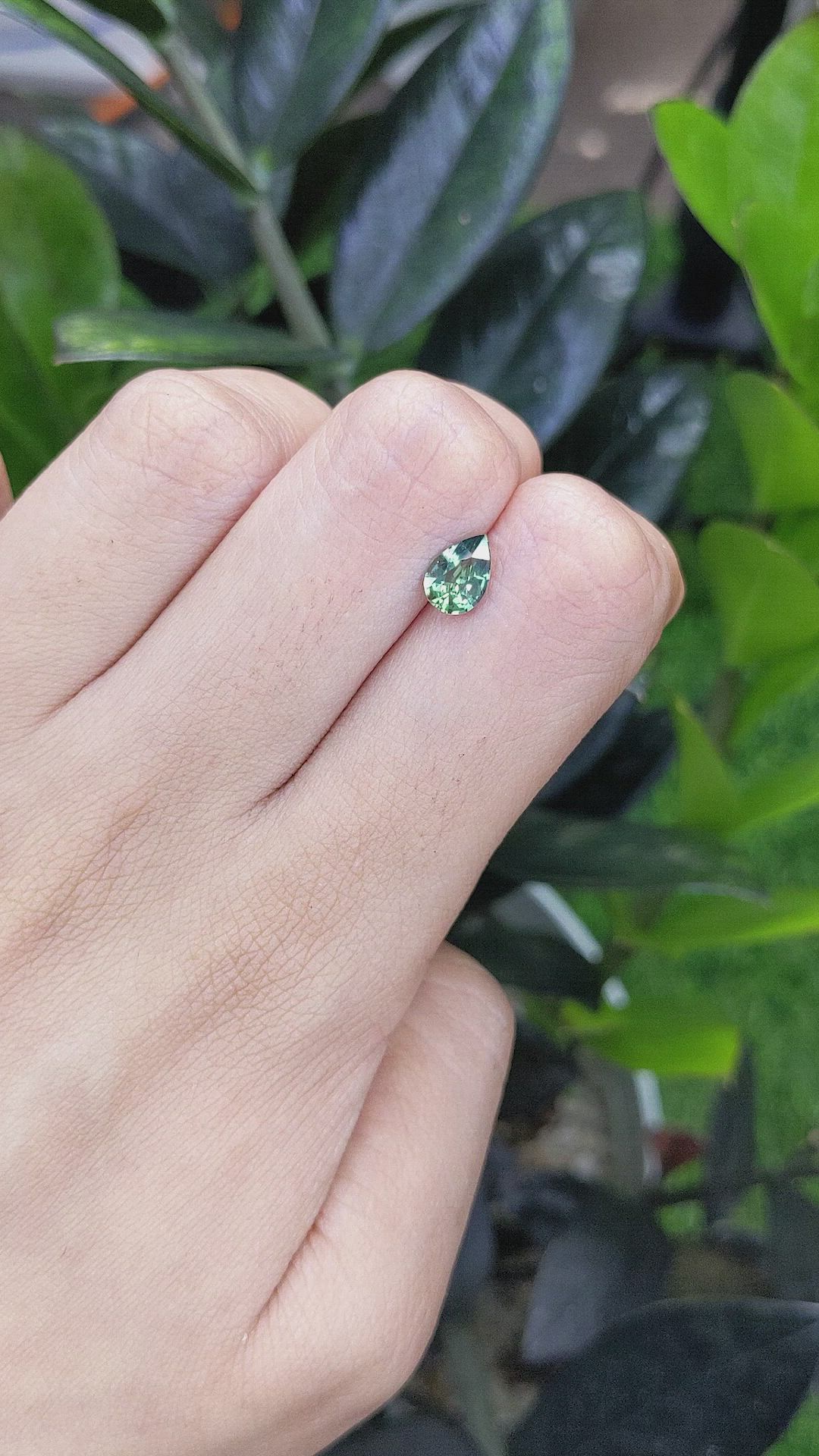 0.99 Ct. Green Sapphire from Madagascar Size Video