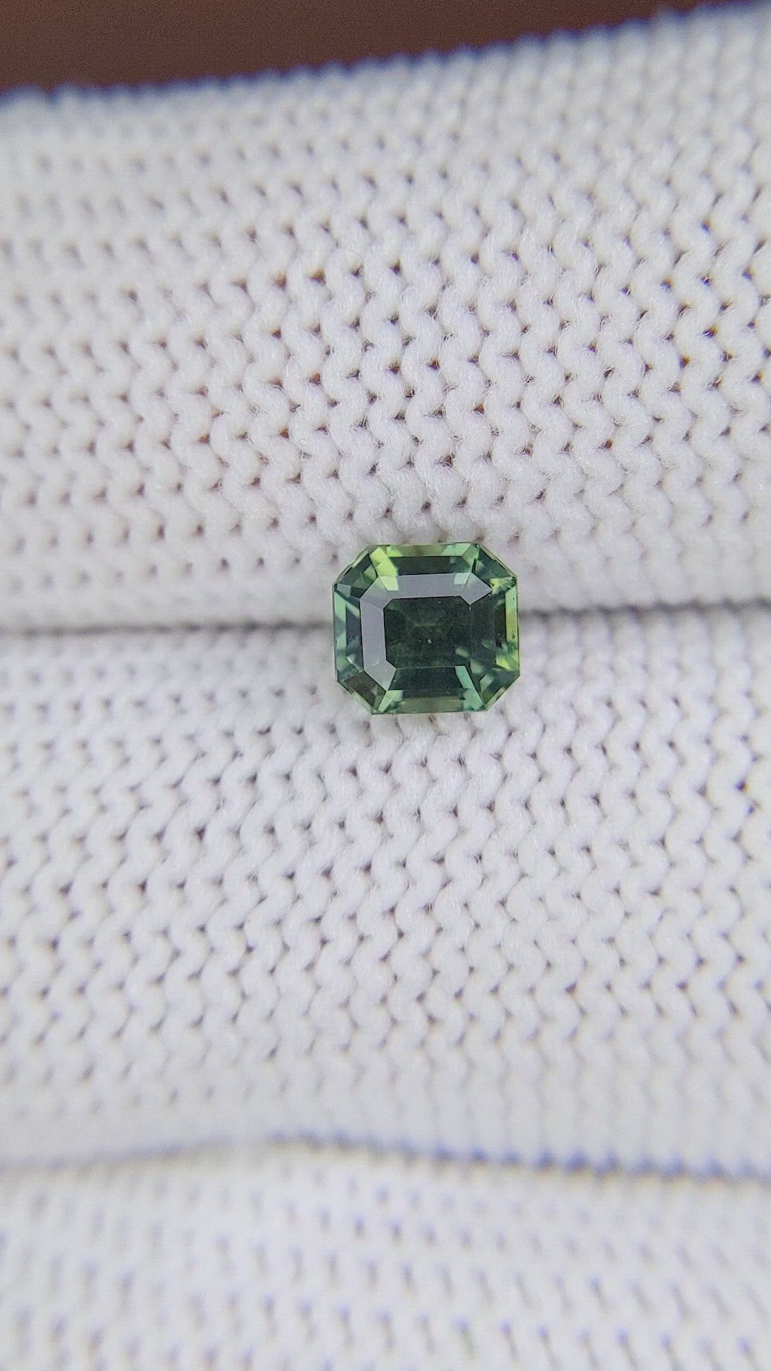 1.06 Ct. Bluish Green Sapphire from Madagascar Size Video