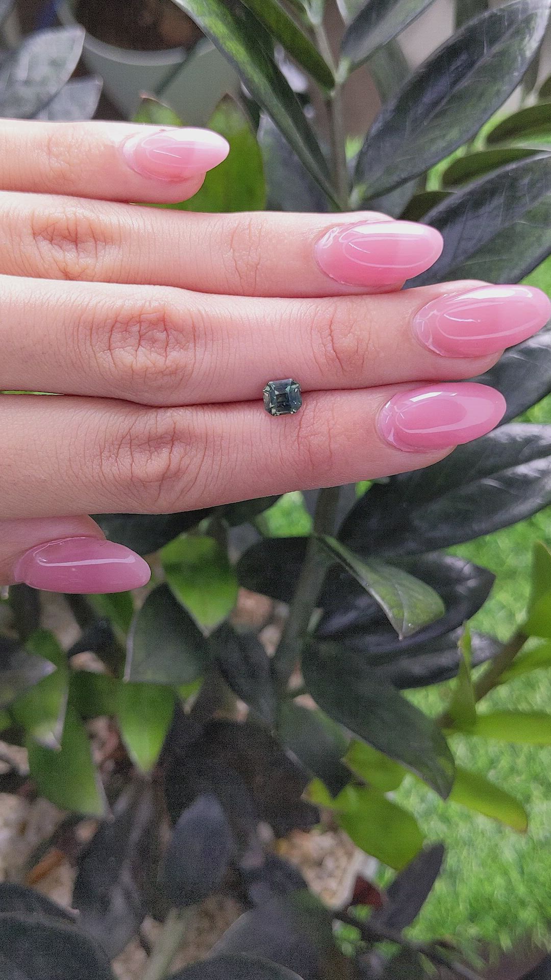 1.11 Ct. Bluish Green Sapphire from Madagascar Size Video