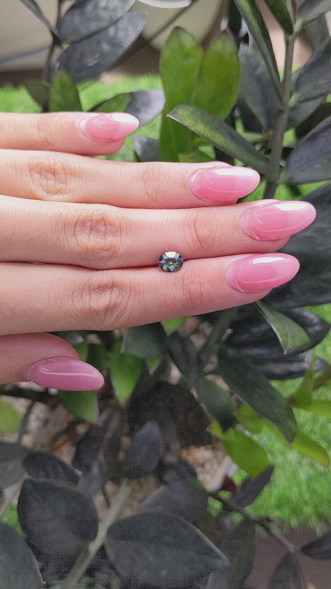 1.17 Ct. Bluish Green Sapphire from Madagascar Size Video