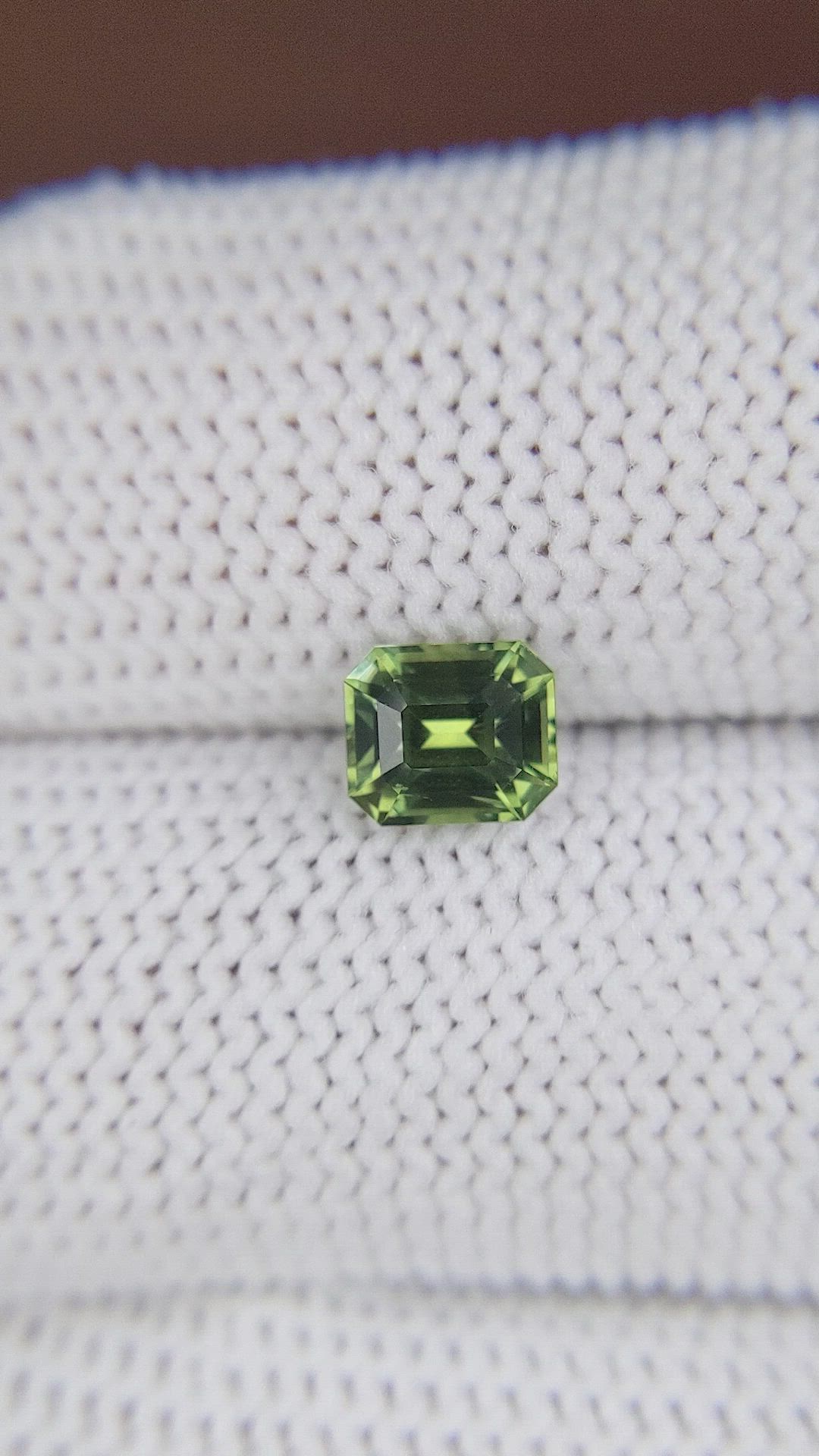 1.15 Ct. Green Sapphire from Madagascar Size Video