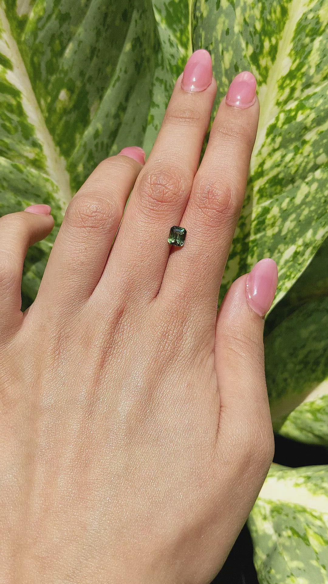 1.15 Ct. Green Sapphire from Madagascar Size Video