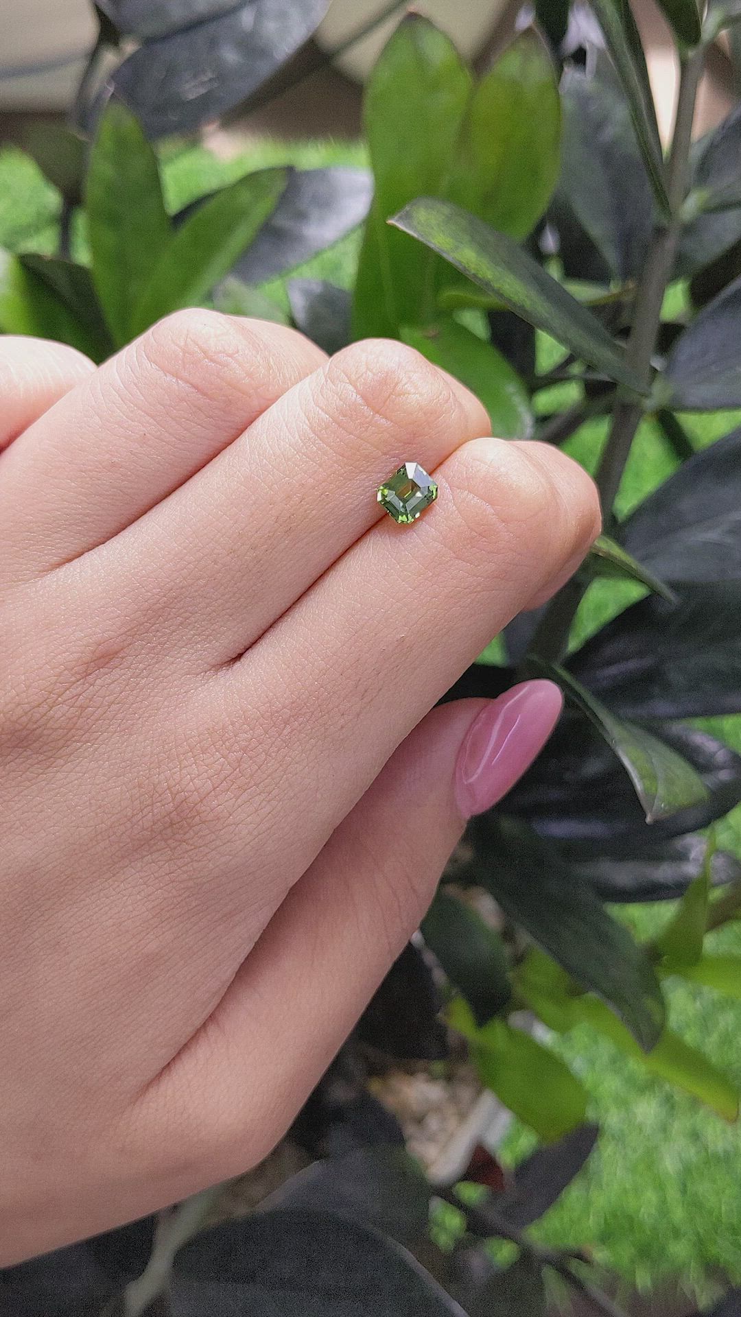 1.15 Ct. Green Sapphire from Madagascar Size Video