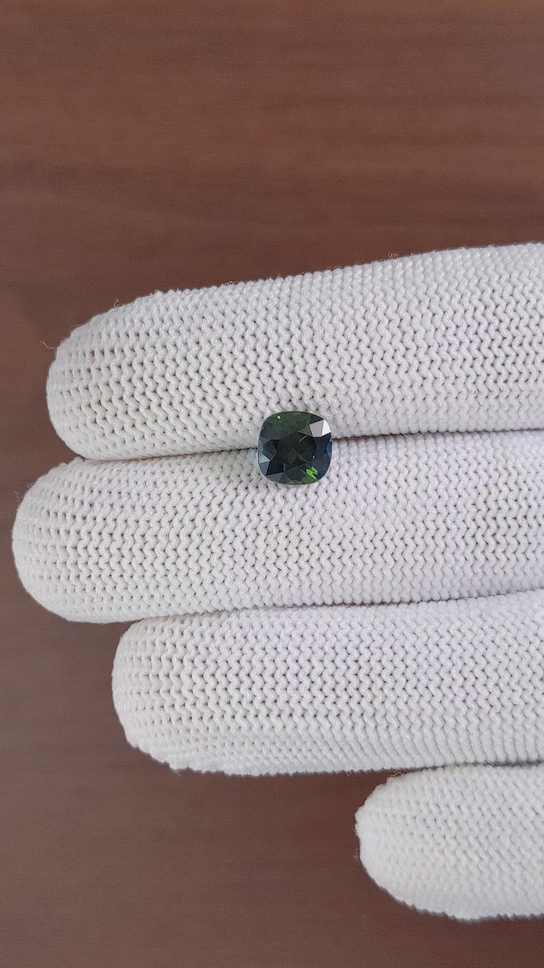 2.10 Ct. Bluish Green Sapphire from Madagascar Size Video
