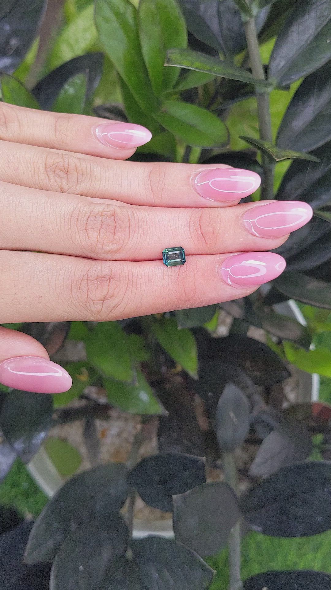 1.05 Ct. Bluish Green Sapphire from Madagascar Size Video