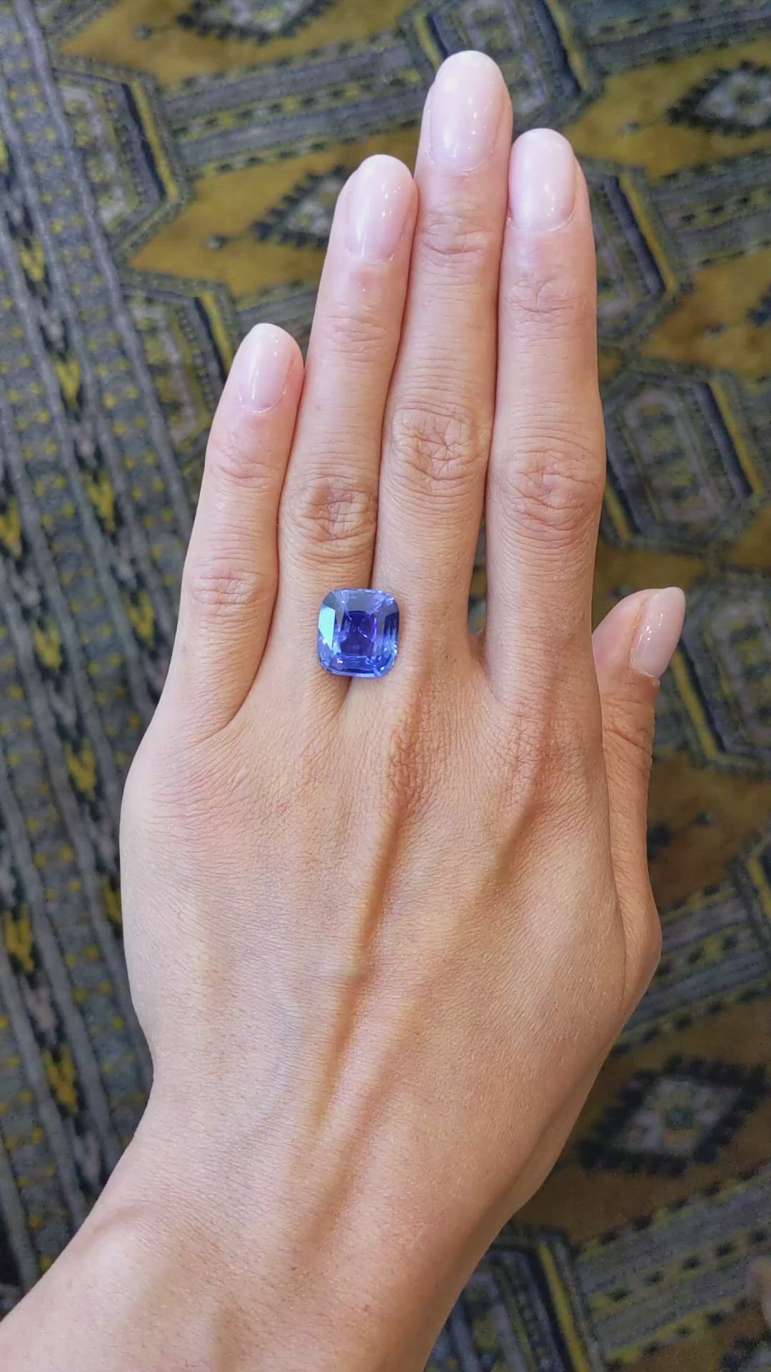 10.03 Ct. Blue Sapphire from Ceylon (Sri Lanka) Size Video