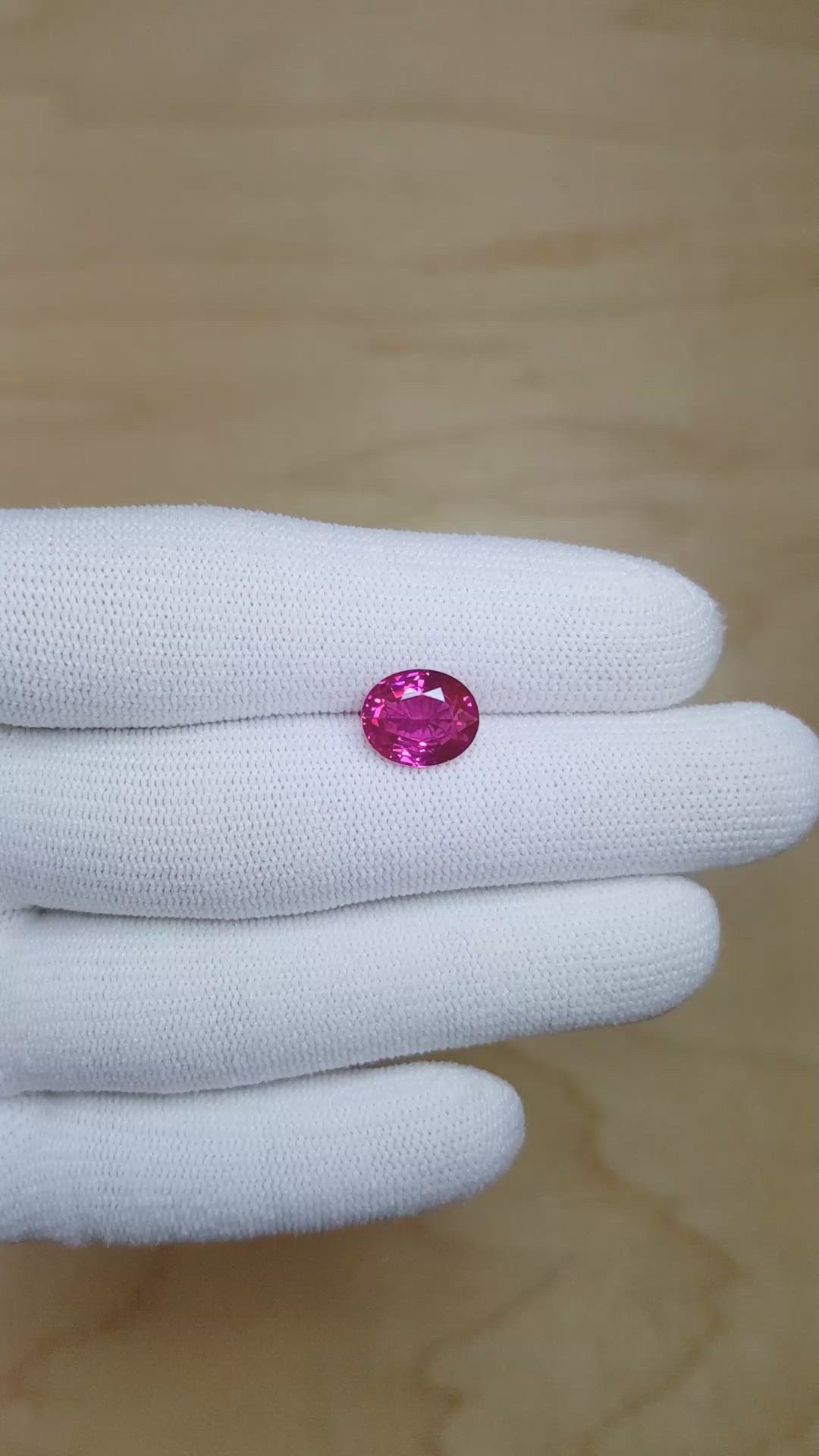3.38 Ct. Pink Sapphire from Ceylon (Sri Lanka) Size Video