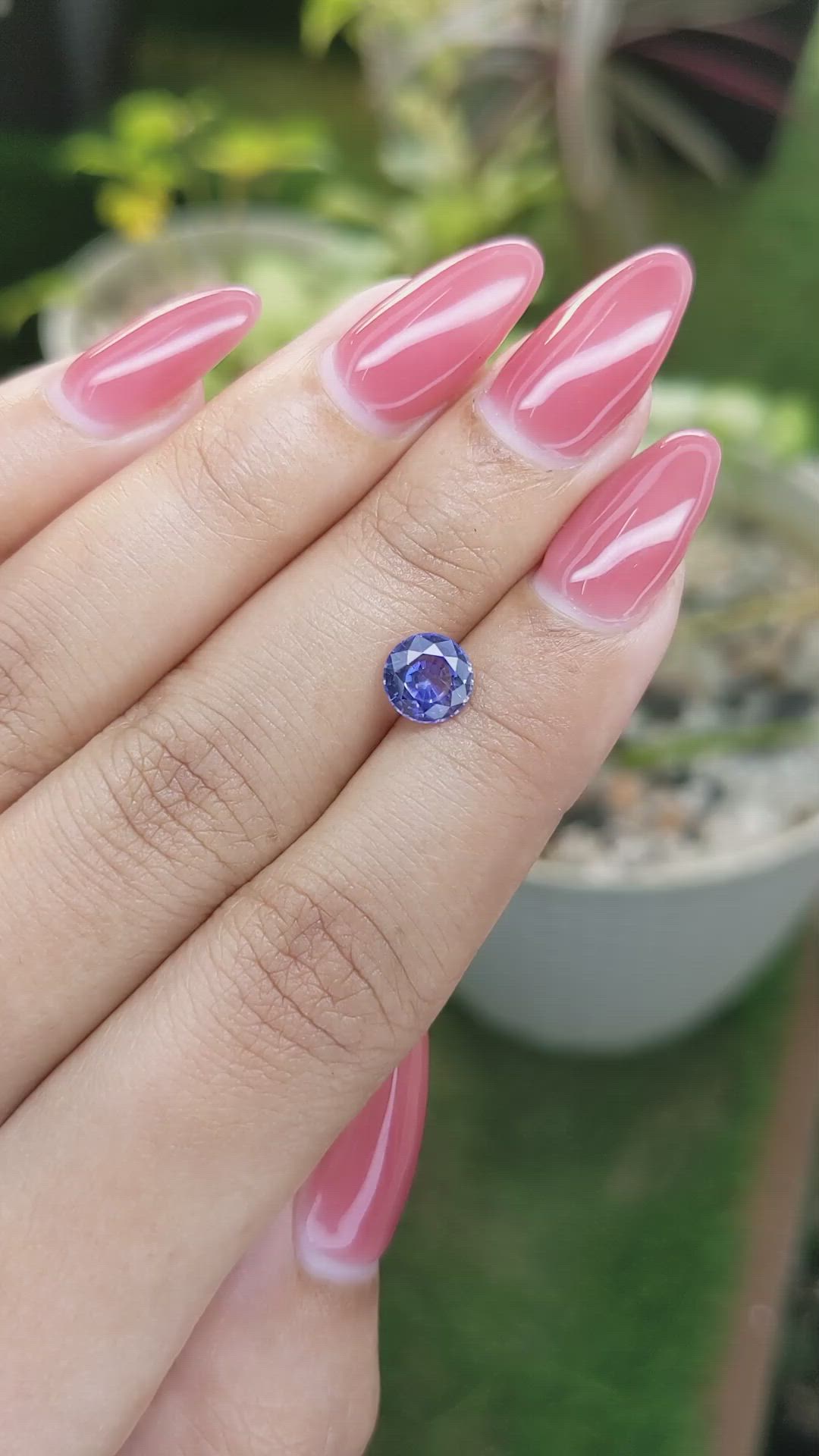 1.38 Ct. Blue Sapphire from Ceylon (Sri Lanka) Size Video