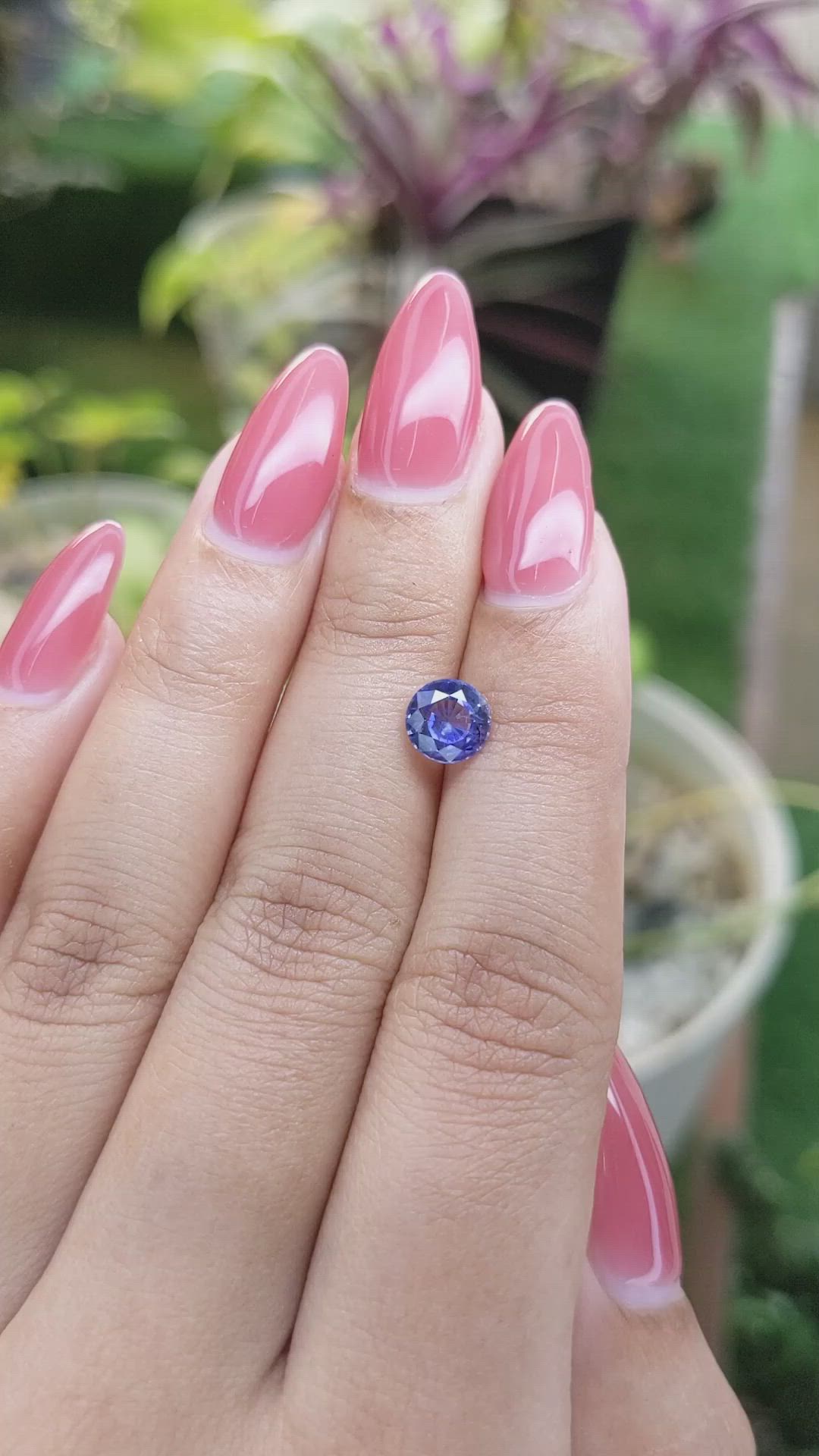 1.38 Ct. Blue Sapphire from Ceylon (Sri Lanka) Size Video