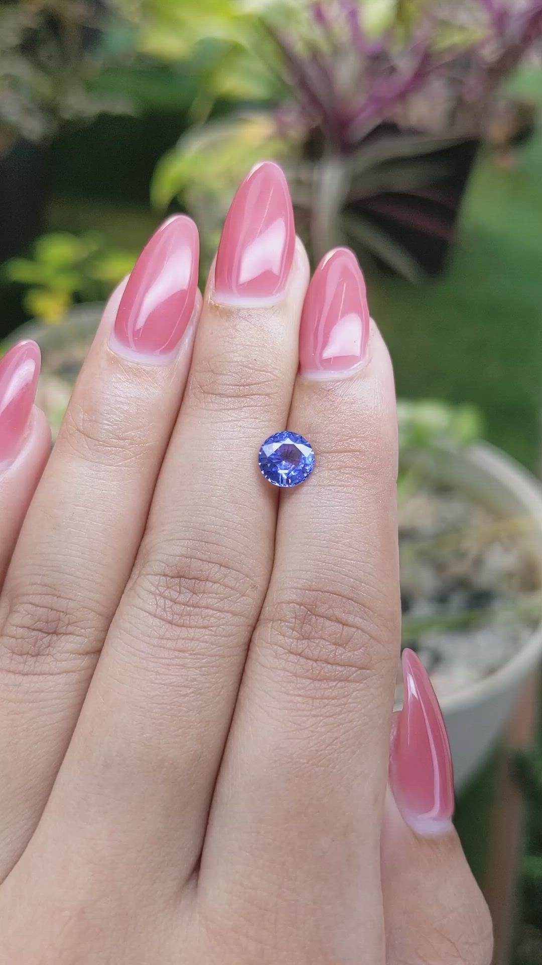 1.27 Ct. Blue Sapphire from Ceylon (Sri Lanka) Size Video