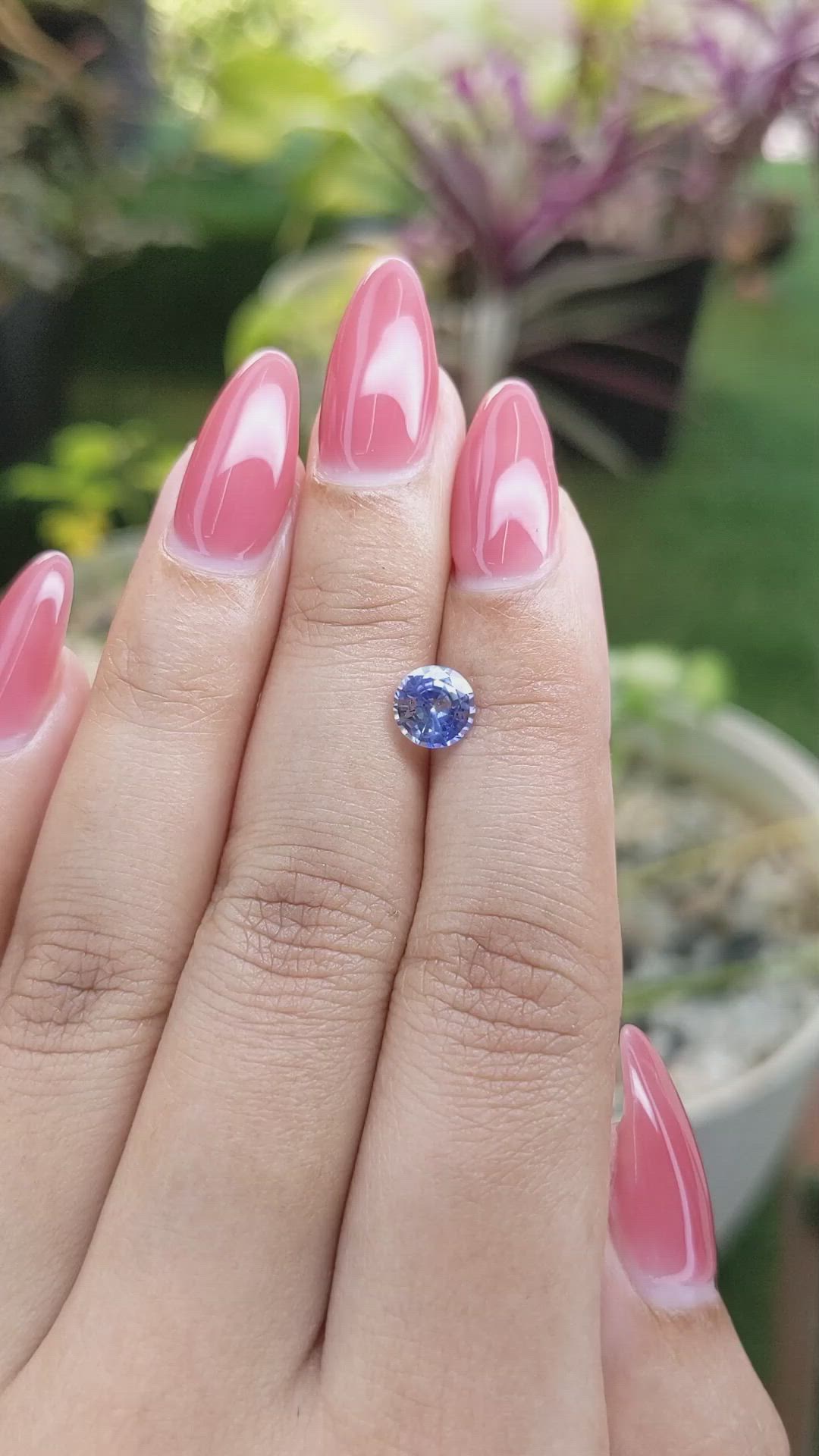 1.12 Ct. Blue Sapphire from Ceylon (Sri Lanka) Size Video