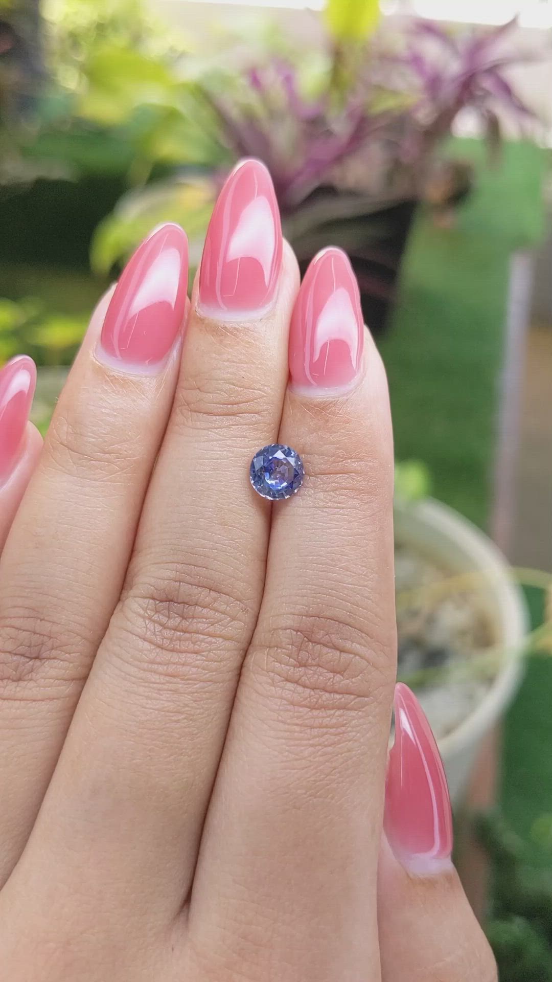 1.23 Ct. Blue Sapphire from Ceylon (Sri Lanka) Size Video