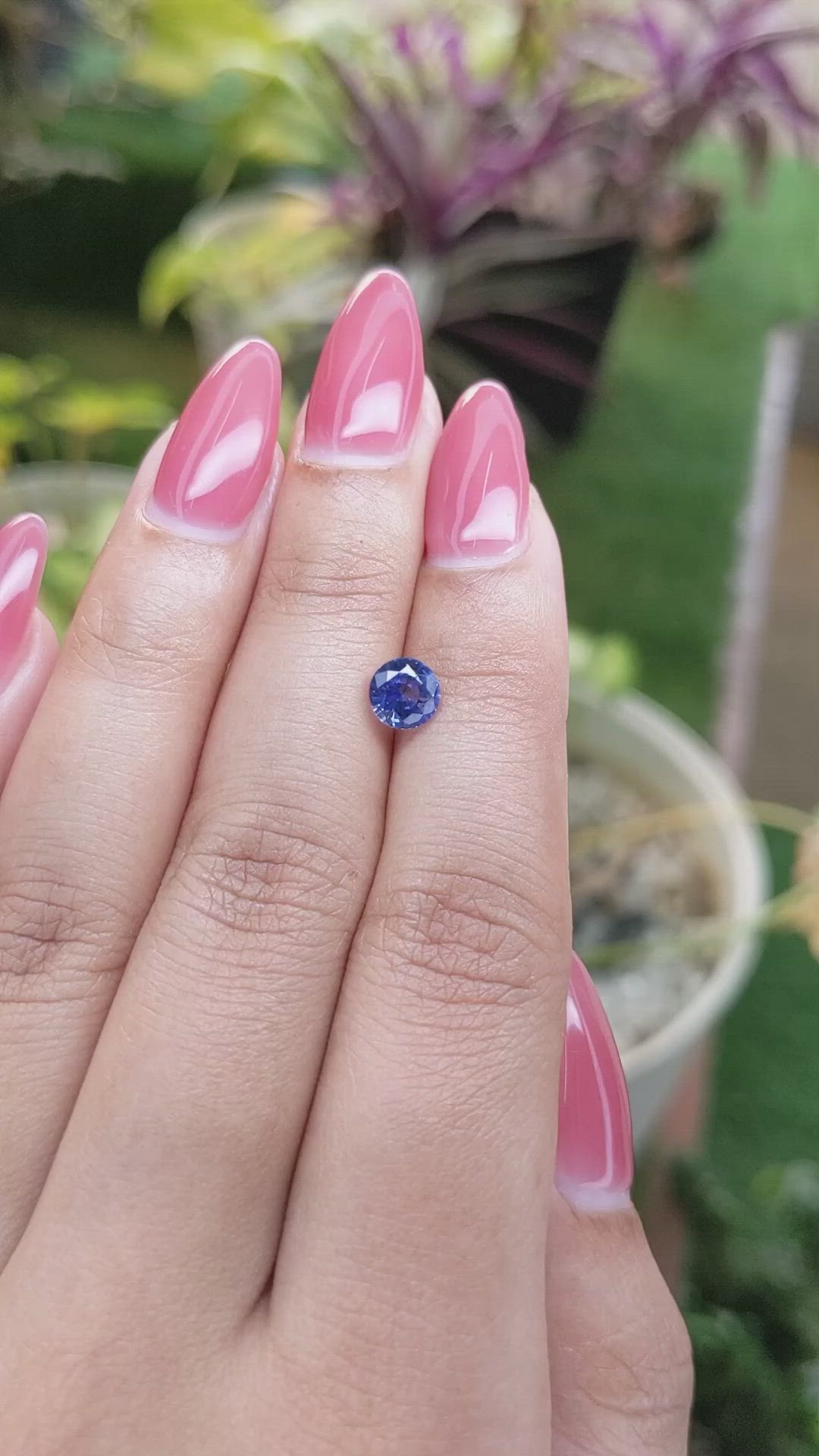 1.09 Ct. Blue Sapphire from Ceylon (Sri Lanka) Size Video