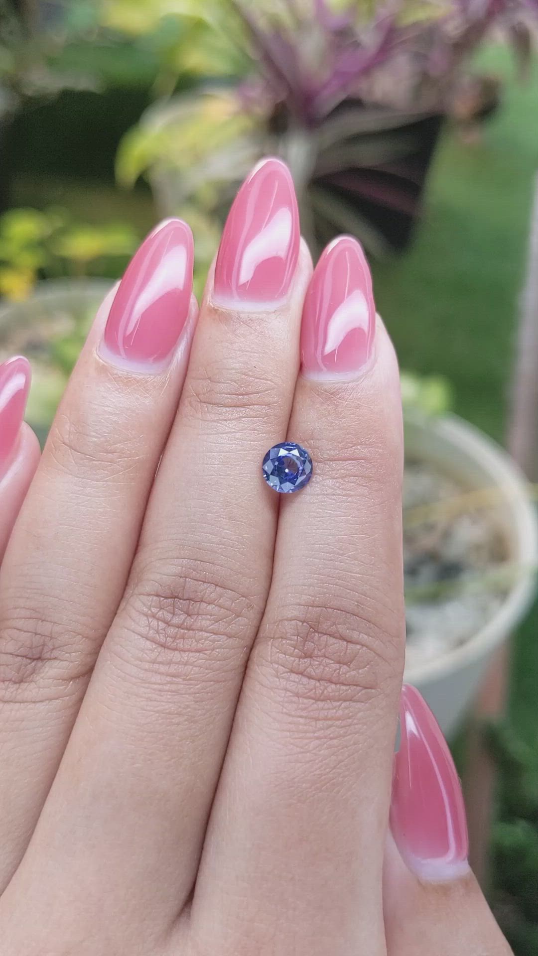 0.89 Ct. Blue Sapphire from Ceylon (Sri Lanka) Size Video