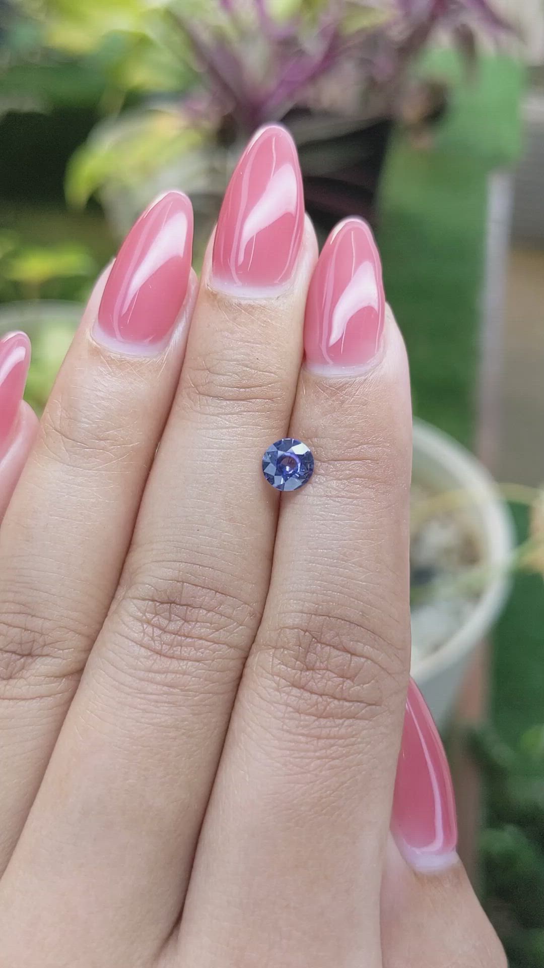 0.73 Ct. Blue Sapphire from Ceylon (Sri Lanka) Size Video