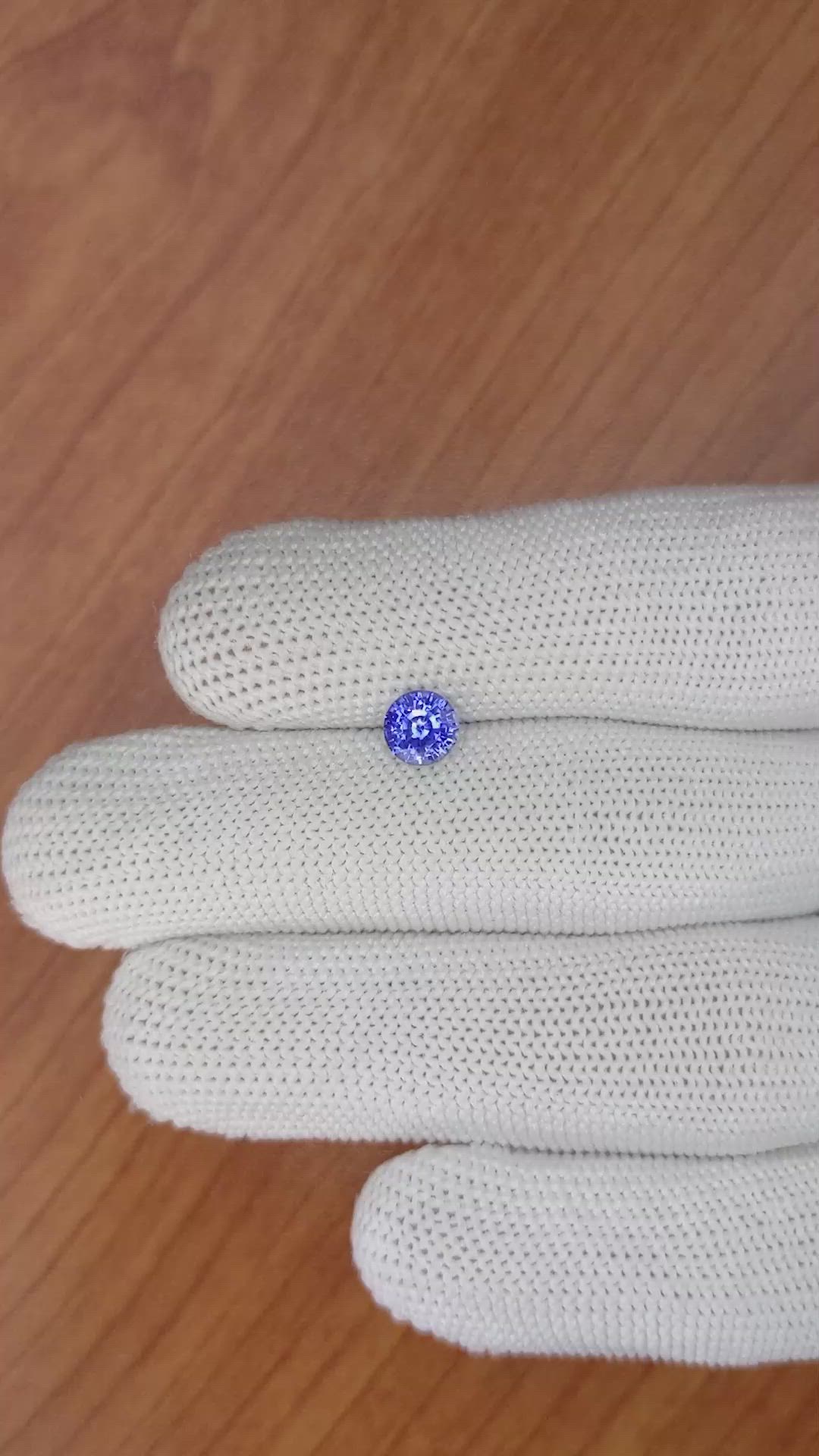 1.04 Ct. Blue Sapphire from Ceylon (Sri Lanka) Size Video