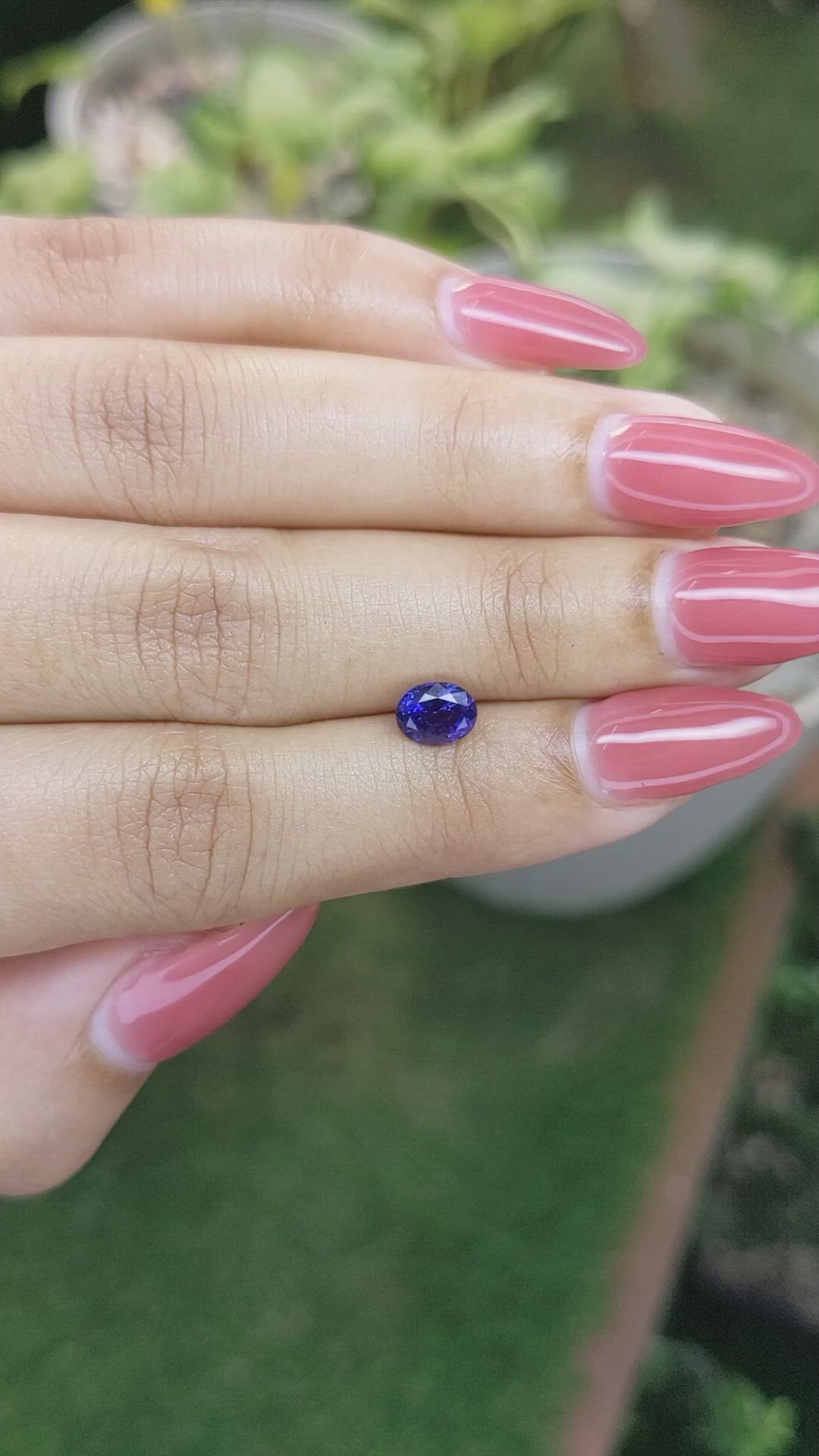 1.04 Ct. Blue Sapphire from Ceylon (Sri Lanka) Size Video