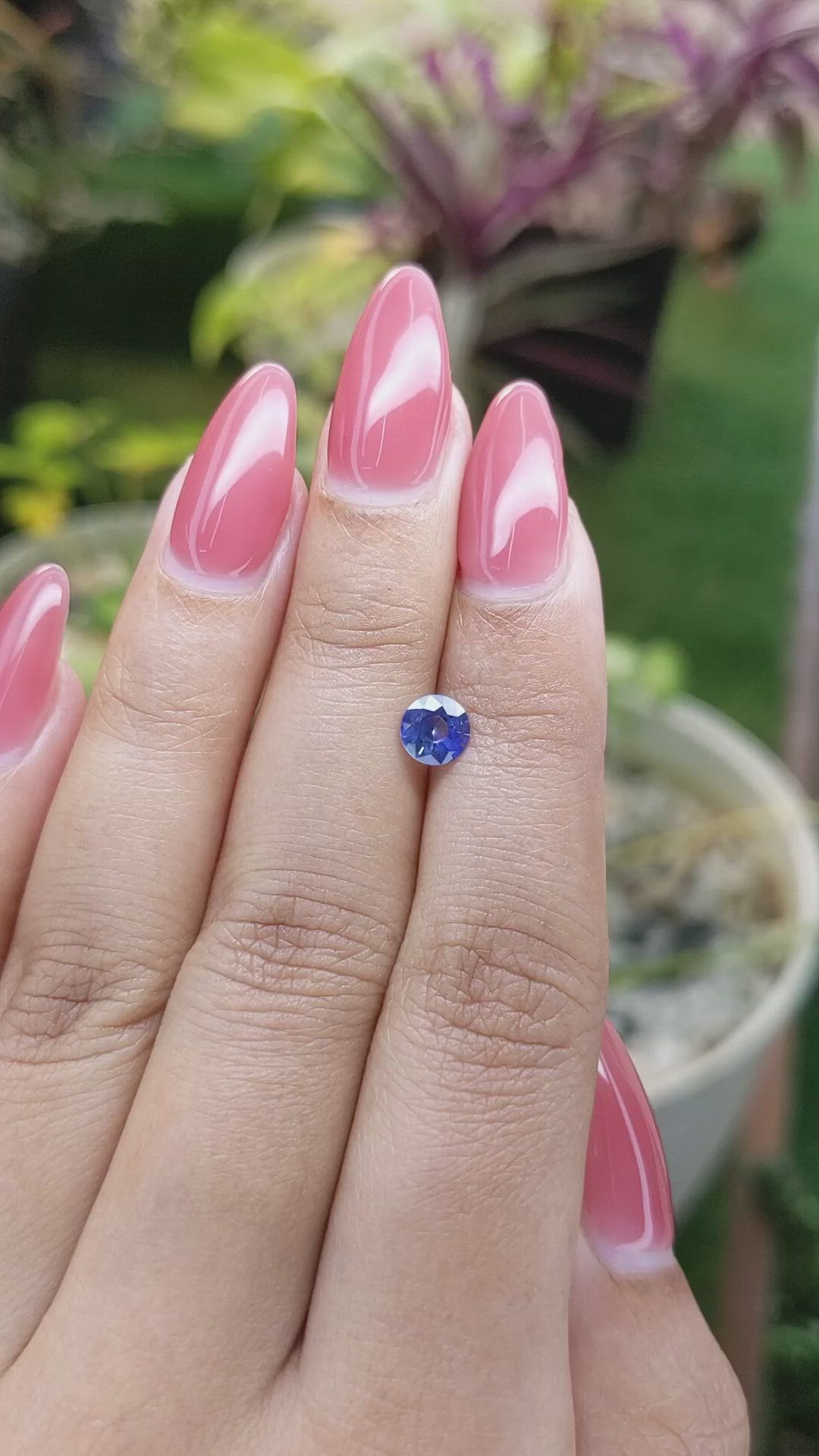 0.67 Ct. Blue Sapphire from Ceylon (Sri Lanka) Size Video