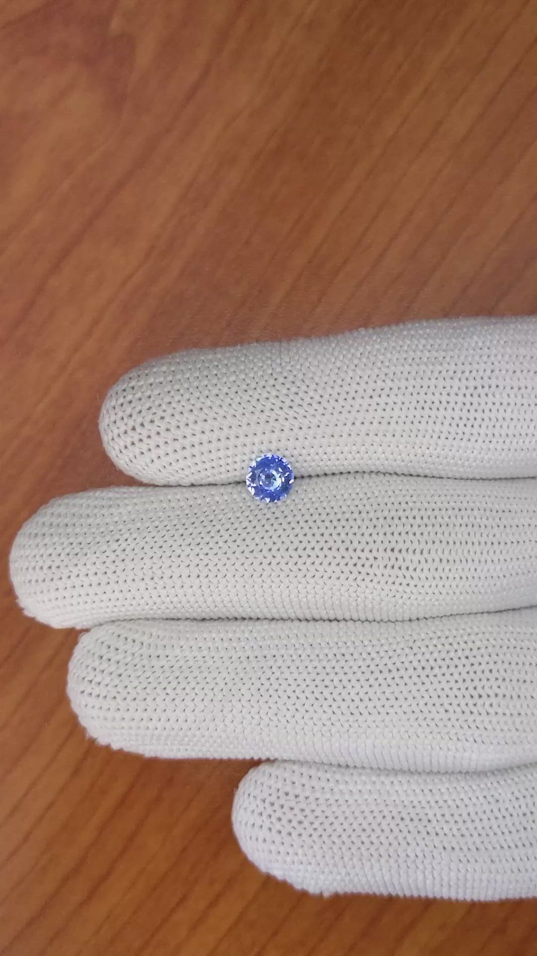 0.67 Ct. Blue Sapphire from Ceylon (Sri Lanka) Size Video