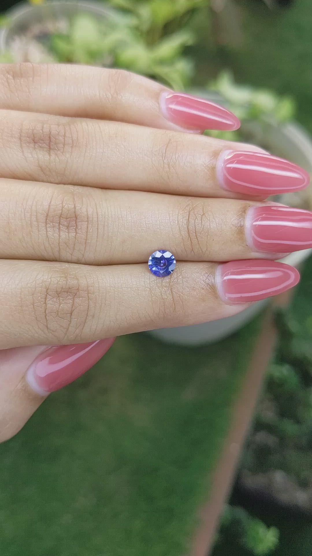 0.67 Ct. Blue Sapphire from Ceylon (Sri Lanka) Size Video