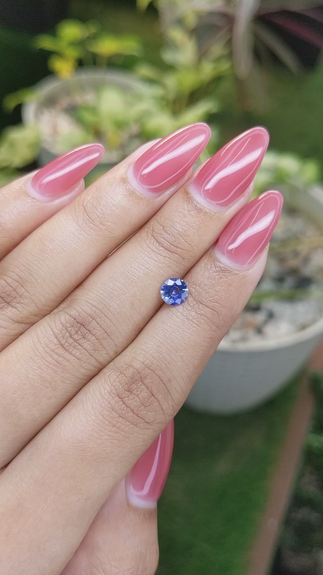 0.67 Ct. Blue Sapphire from Ceylon (Sri Lanka) Size Video