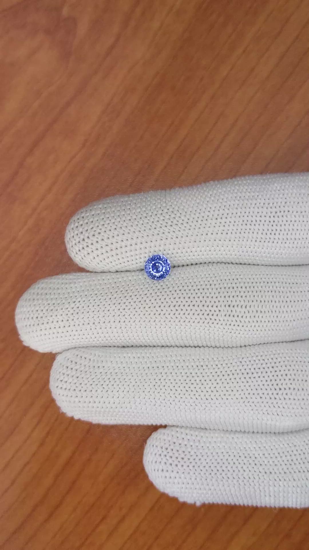 0.65 Ct. Blue Sapphire from Ceylon (Sri Lanka) Size Video