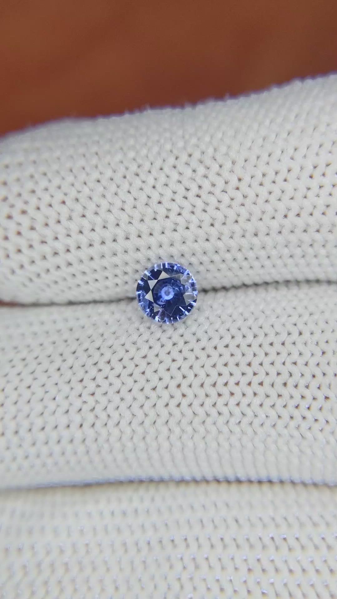 0.65 Ct. Blue Sapphire from Ceylon (Sri Lanka) Size Video