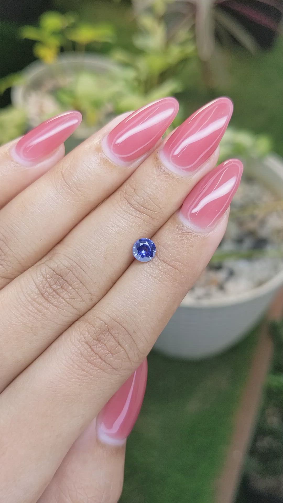 0.56 Ct. Blue Sapphire from Ceylon (Sri Lanka) Size Video