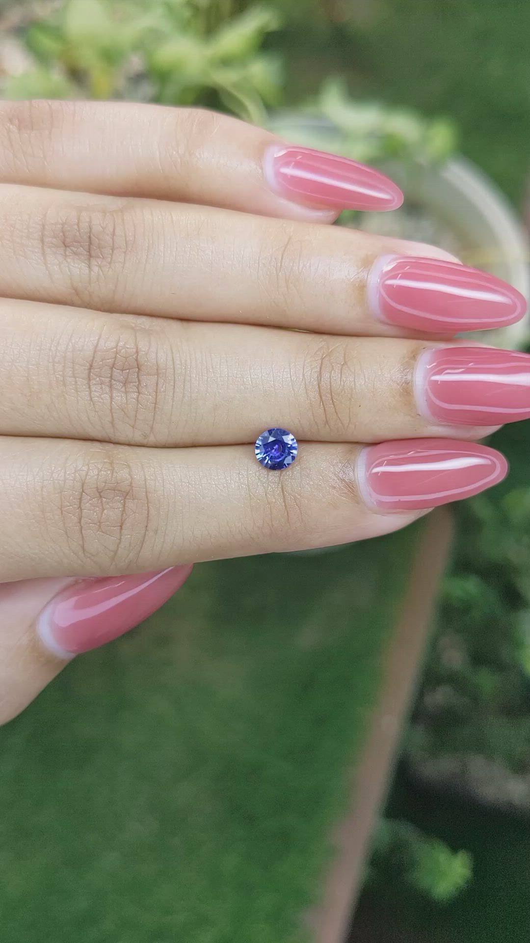 0.56 Ct. Blue Sapphire from Ceylon (Sri Lanka) Size Video