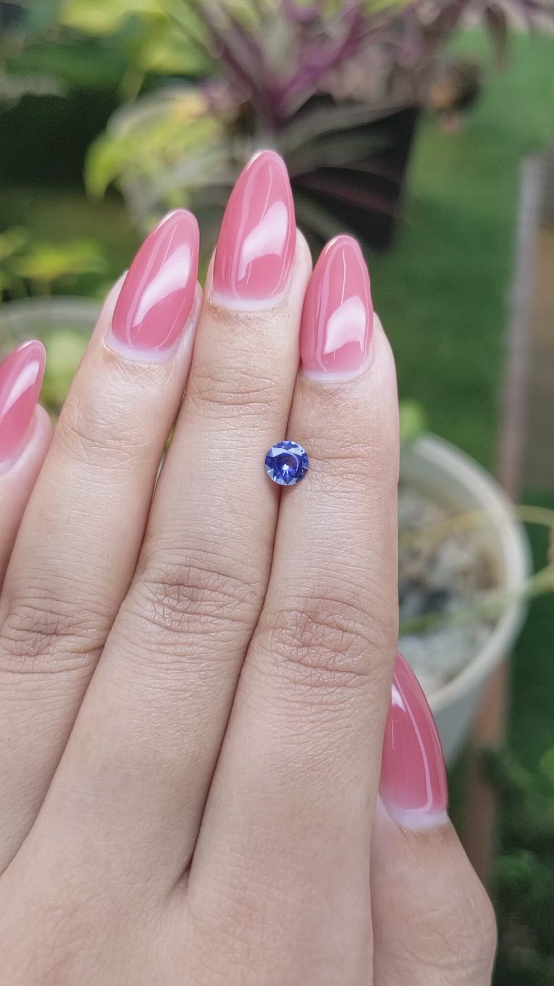 0.56 Ct. Blue Sapphire from Ceylon (Sri Lanka) Size Video