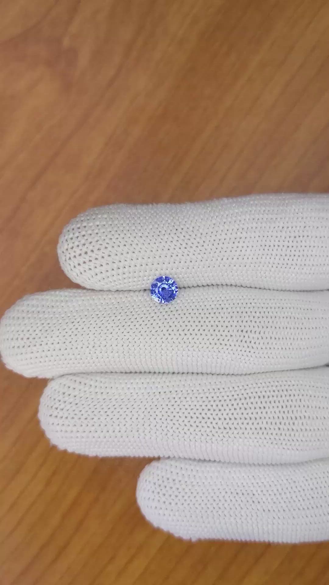 0.56 Ct. Blue Sapphire from Ceylon (Sri Lanka) Size Video