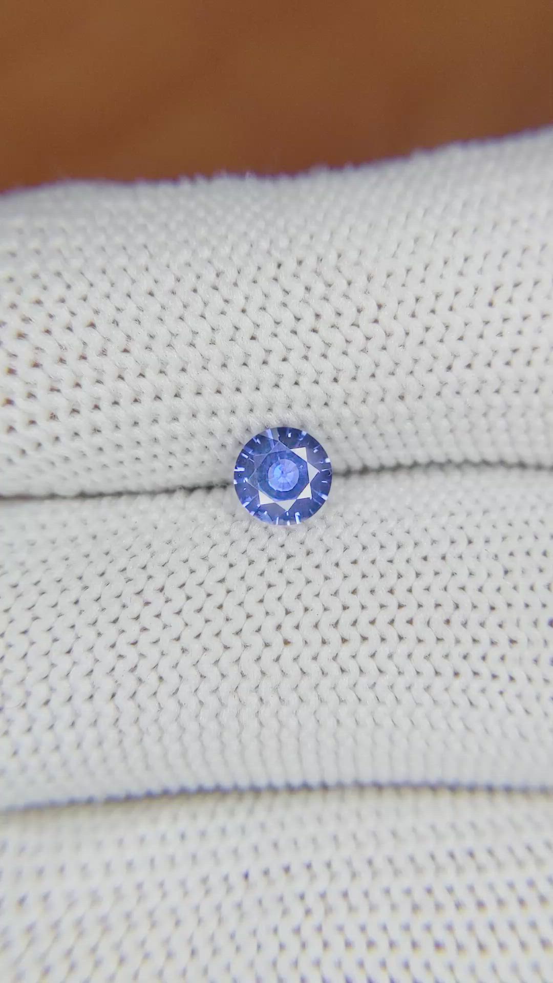 0.56 Ct. Blue Sapphire from Ceylon (Sri Lanka) Size Video