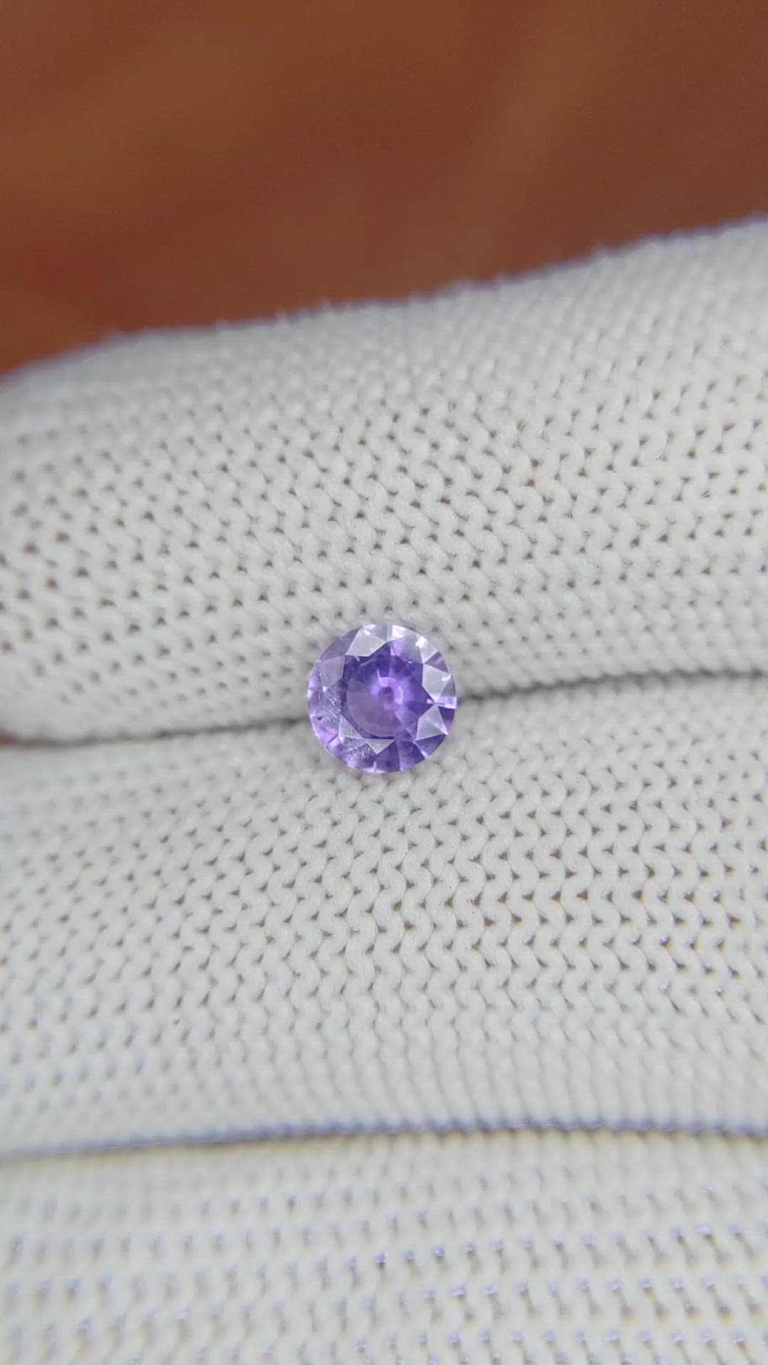 0.74 Ct. Purple Sapphire from Ceylon (Sri Lanka) Size Video