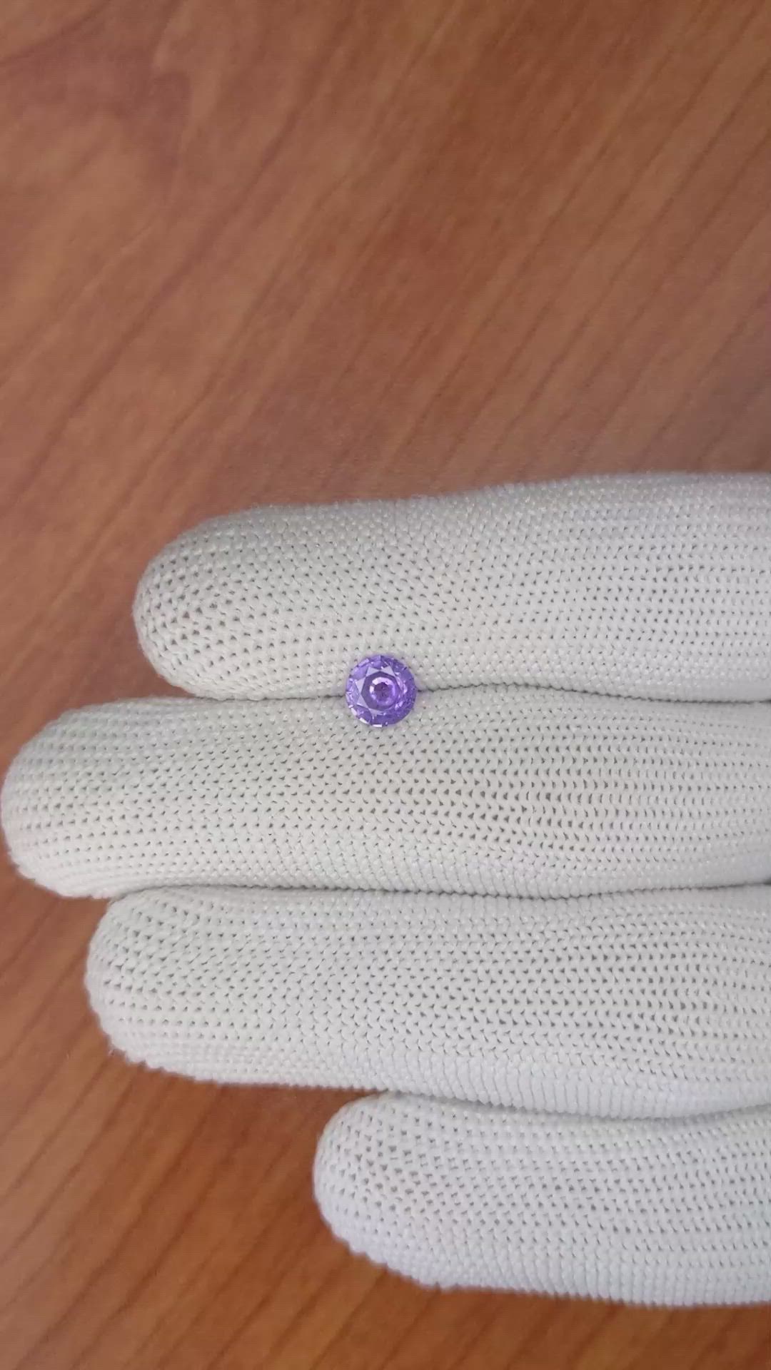 0.74 Ct. Purple Sapphire from Ceylon (Sri Lanka) Size Video