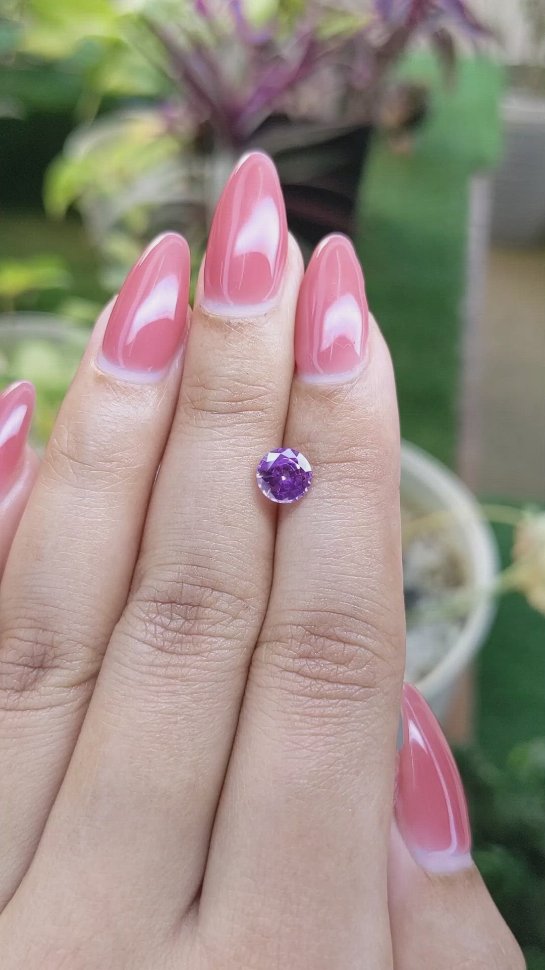 1.12 Ct. Purple Sapphire from Ceylon (Sri Lanka) Size Video