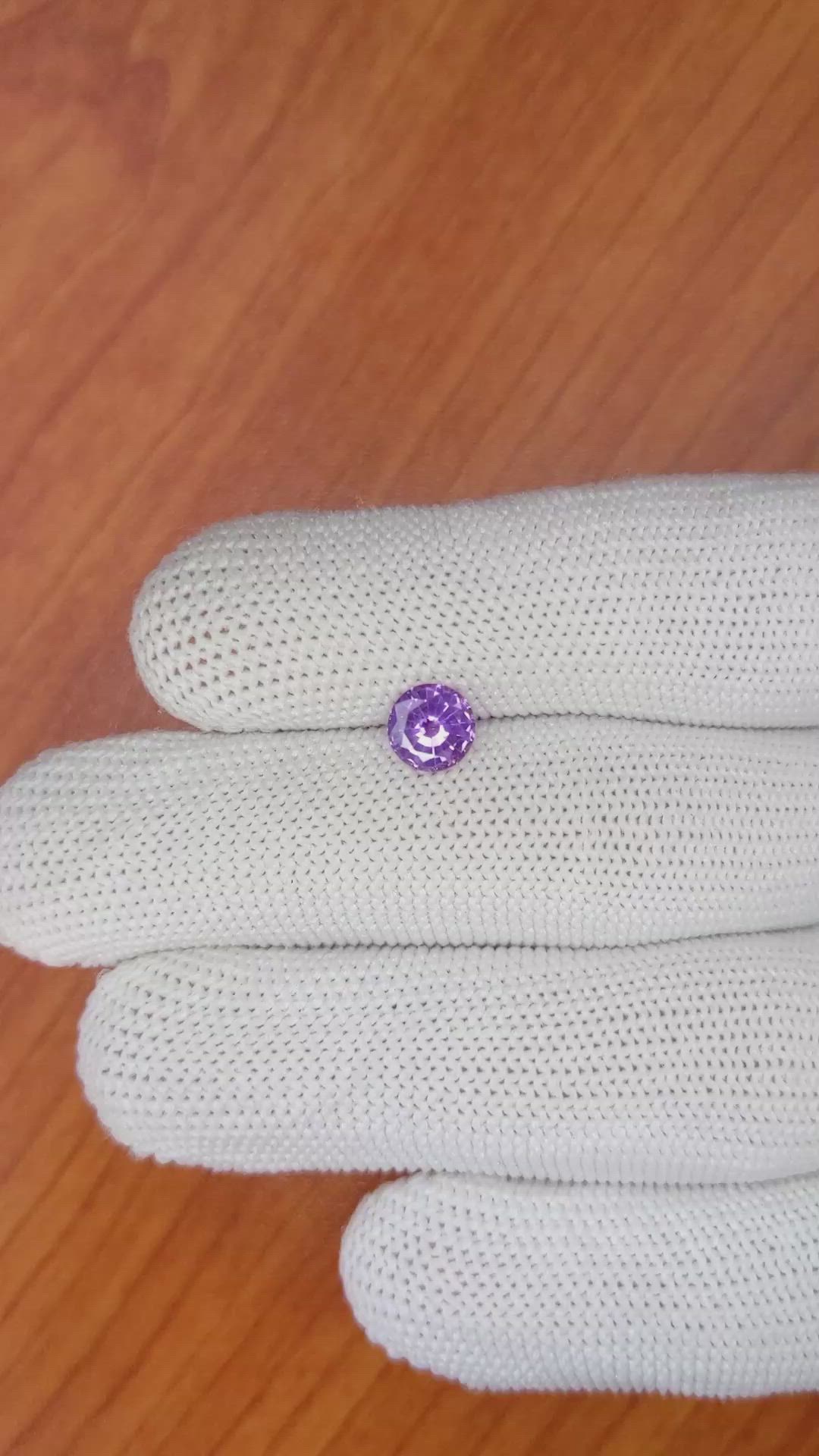 1.12 Ct. Purple Sapphire from Ceylon (Sri Lanka) Size Video