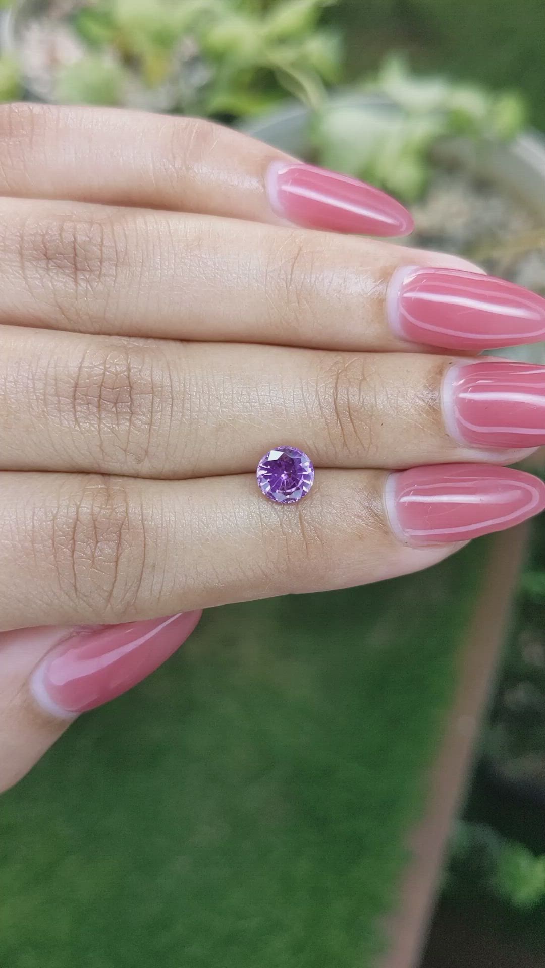 1.12 Ct. Purple Sapphire from Ceylon (Sri Lanka) Size Video