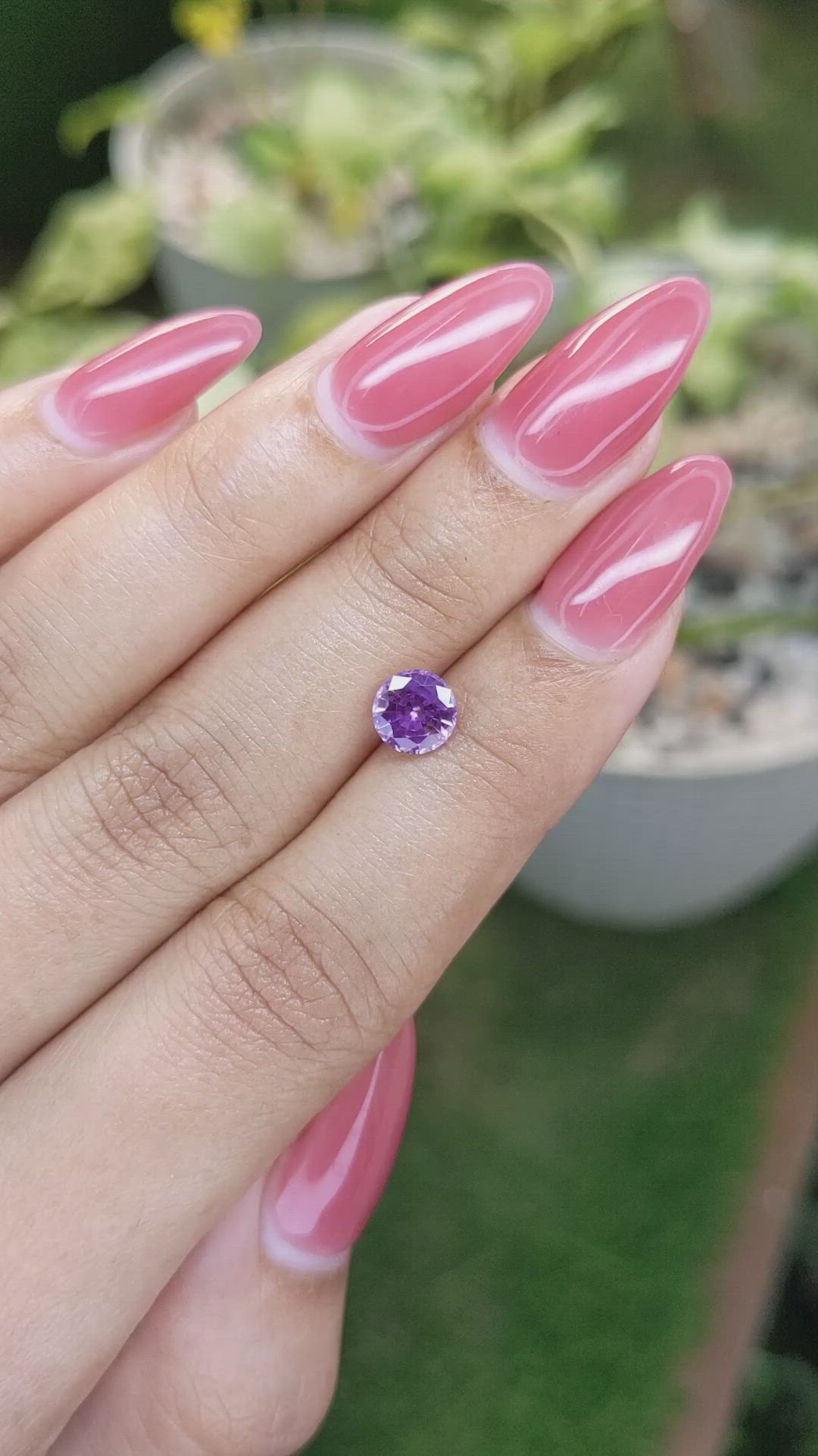 1.12 Ct. Purple Sapphire from Ceylon (Sri Lanka) Size Video