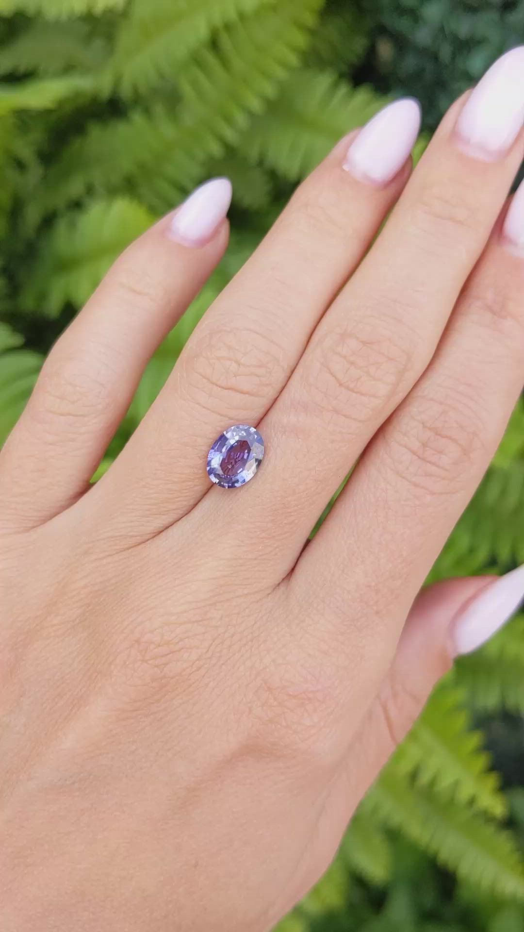 2.01 Ct. Violet Sapphire from Ceylon (Sri Lanka) Size Video