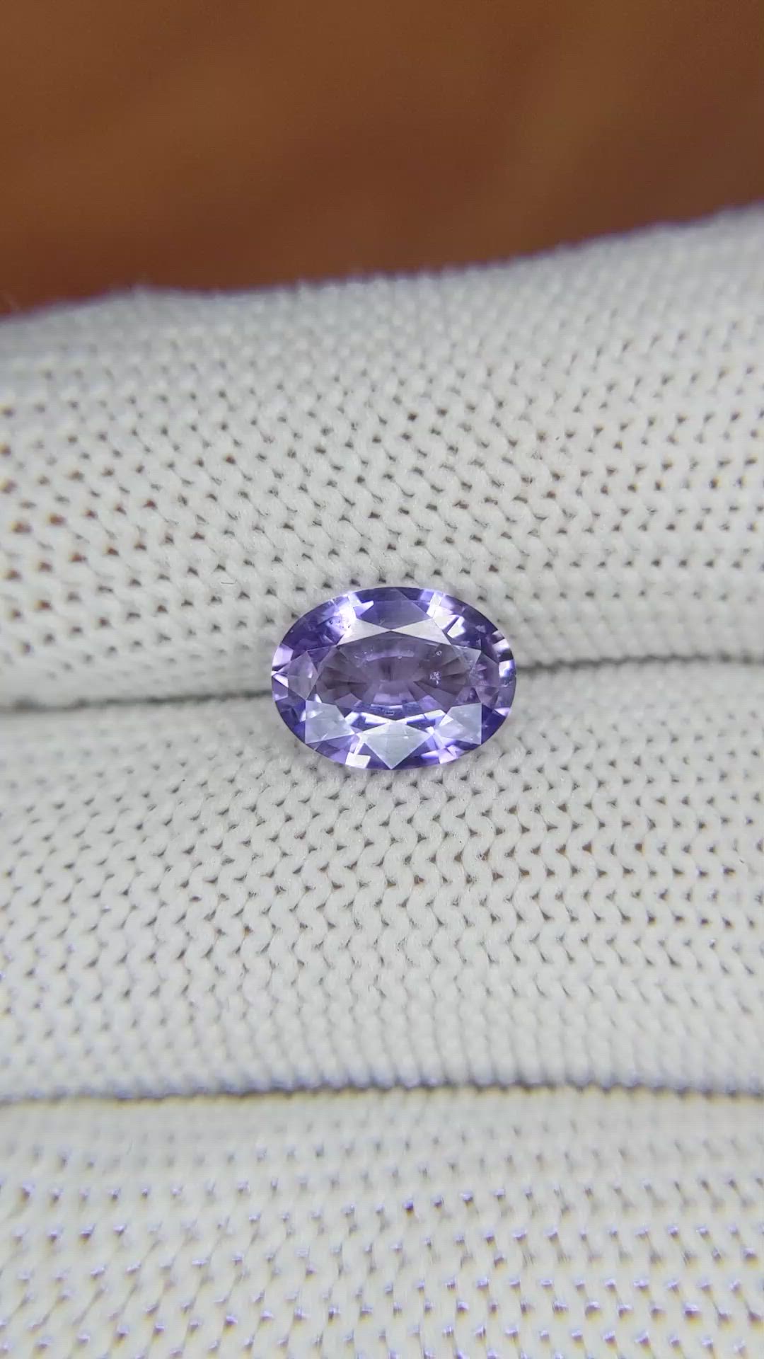 2.01 Ct. Violet Sapphire from Ceylon (Sri Lanka) Size Video