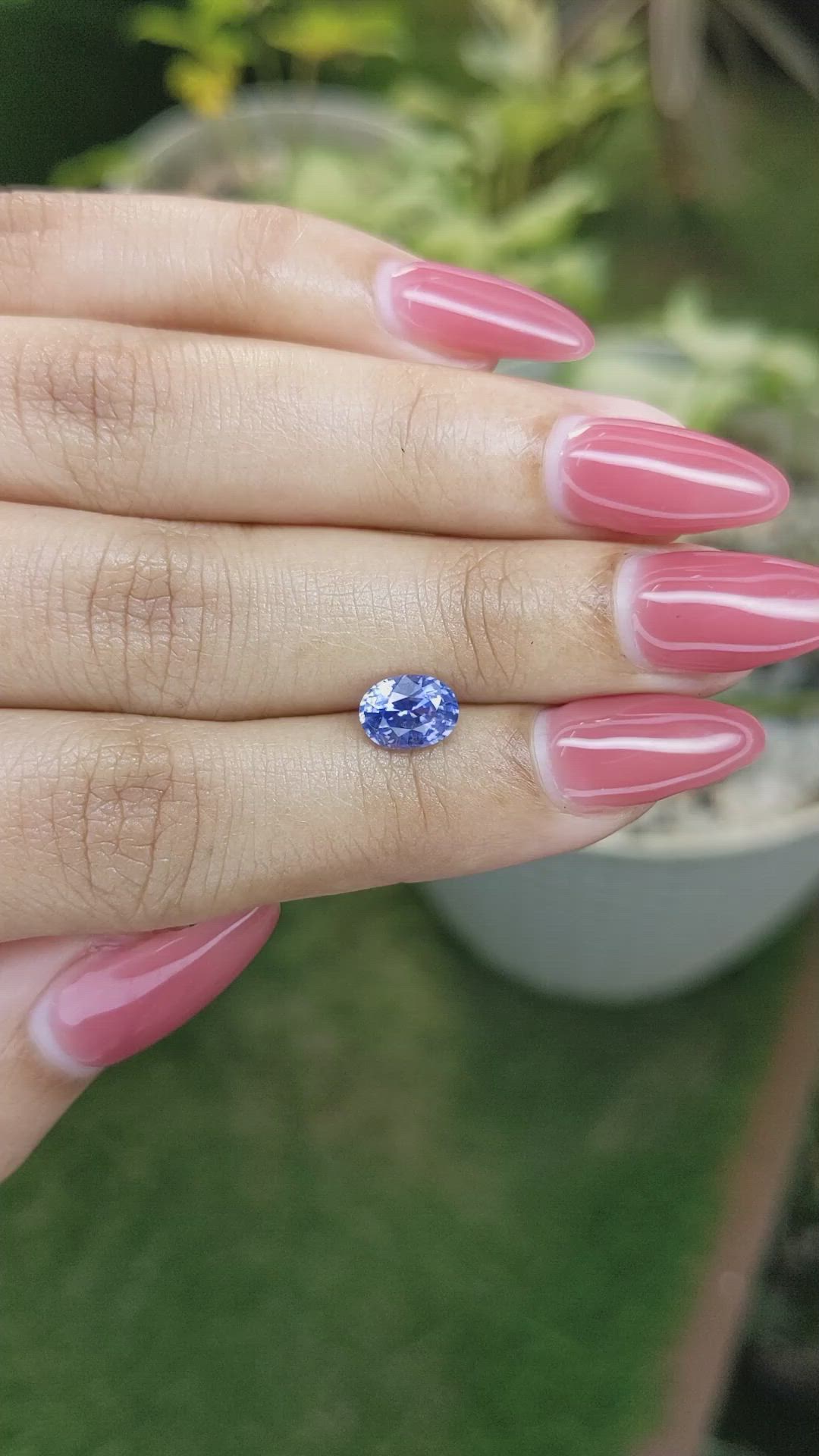 1.39 Ct. Blue Sapphire from Ceylon (Sri Lanka) Size Video