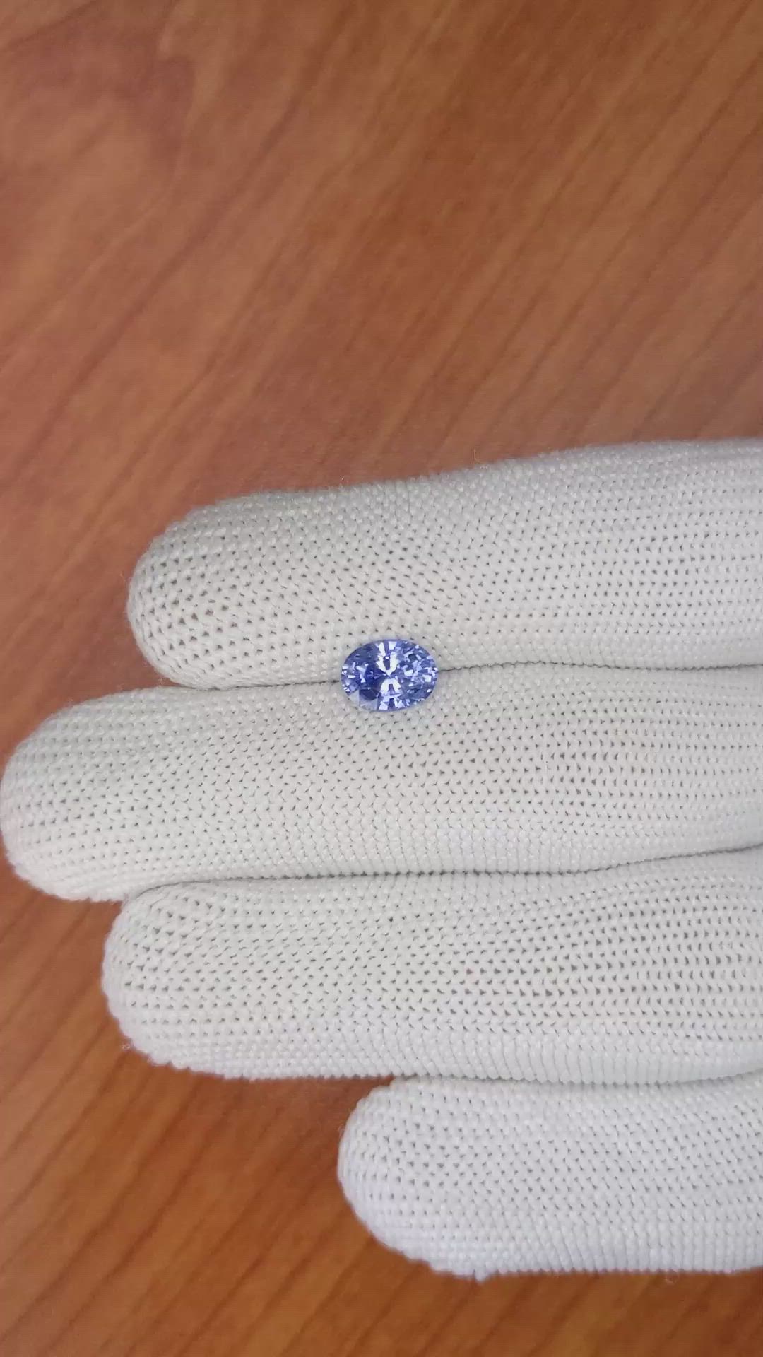 1.39 Ct. Blue Sapphire from Ceylon (Sri Lanka) Size Video