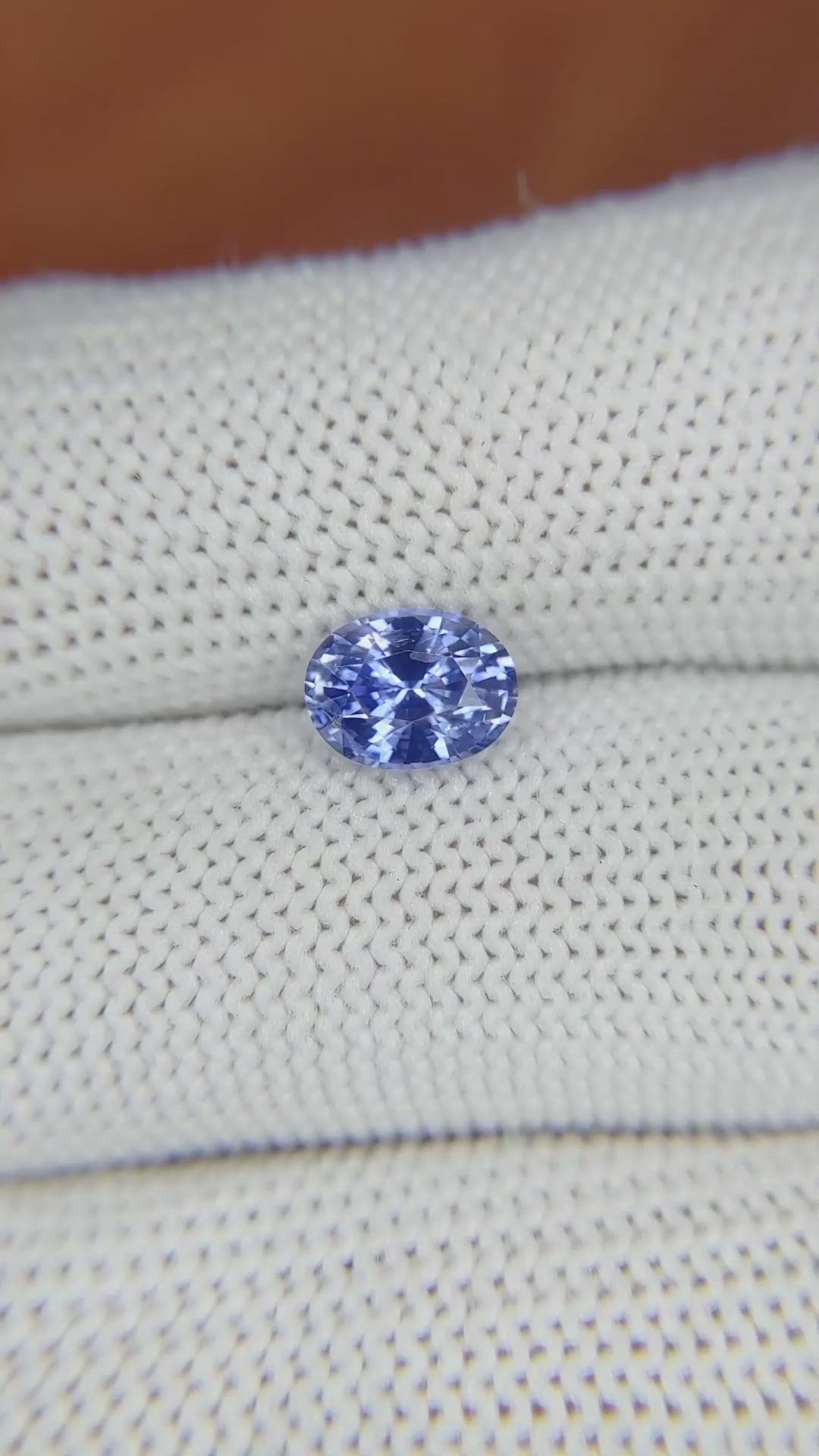 1.39 Ct. Blue Sapphire from Ceylon (Sri Lanka) Size Video