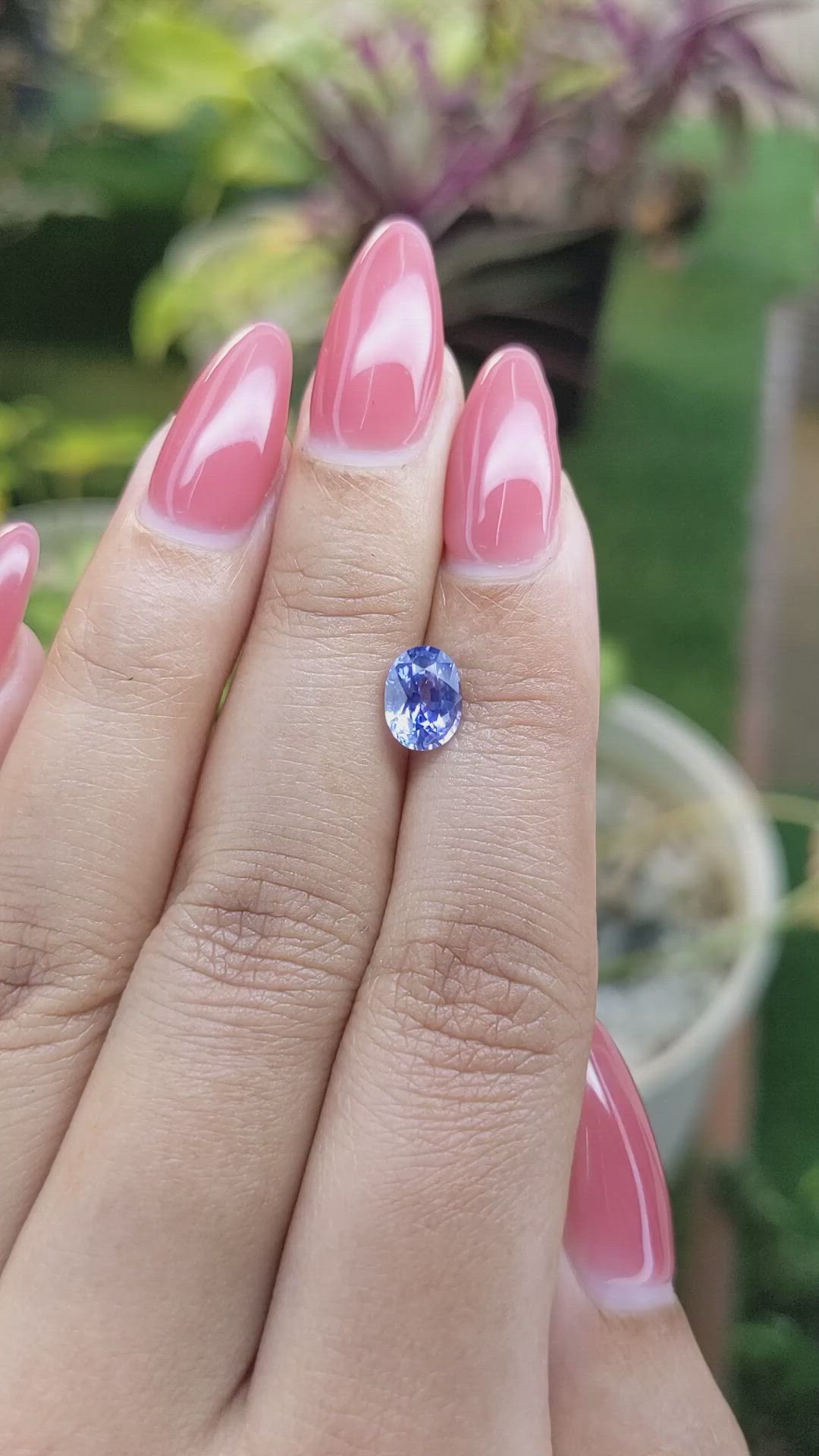 1.39 Ct. Blue Sapphire from Ceylon (Sri Lanka) Size Video